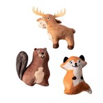 Wagsdale The Great Outdoors - 3-Pack - Beaver / Fox / Moose - Small Dog Toys - Wagsdale