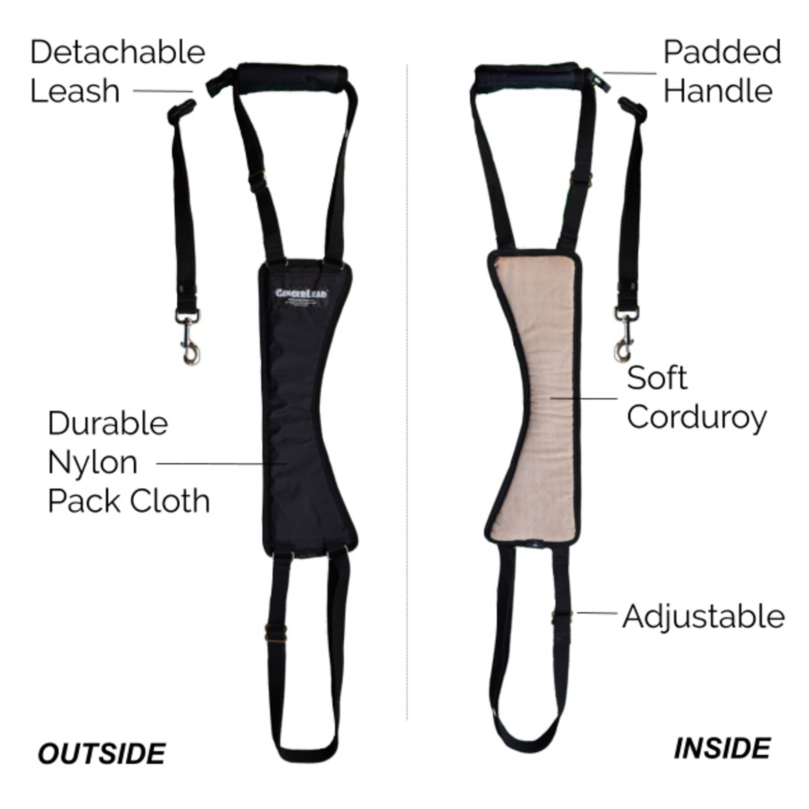 GingerLead Small Male - Padded Belly Sling - GingerLead