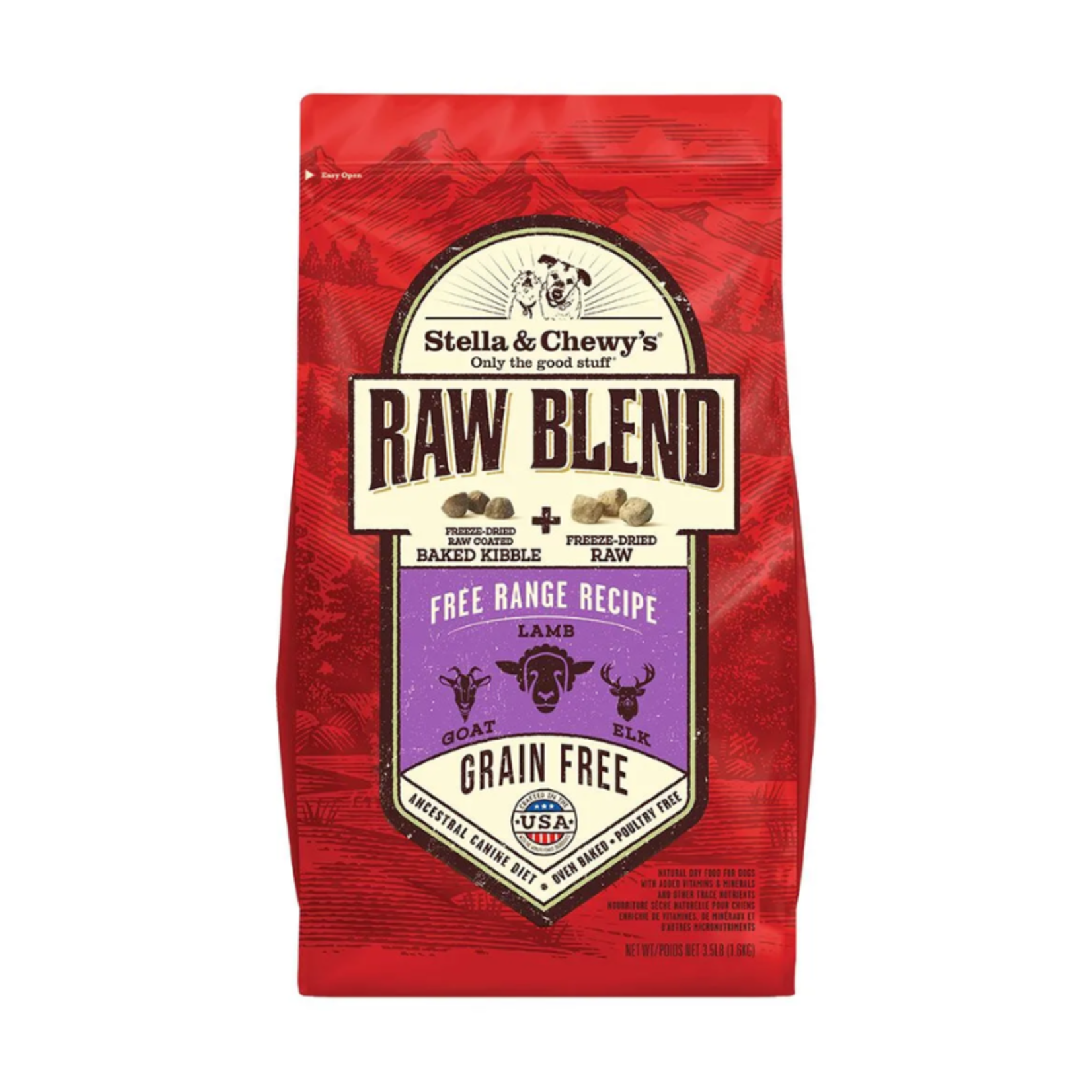 Stella & Chewy's Free Range (Lamb, Goat, Elk) - Raw Blend Kibble - Stella & Chewy's