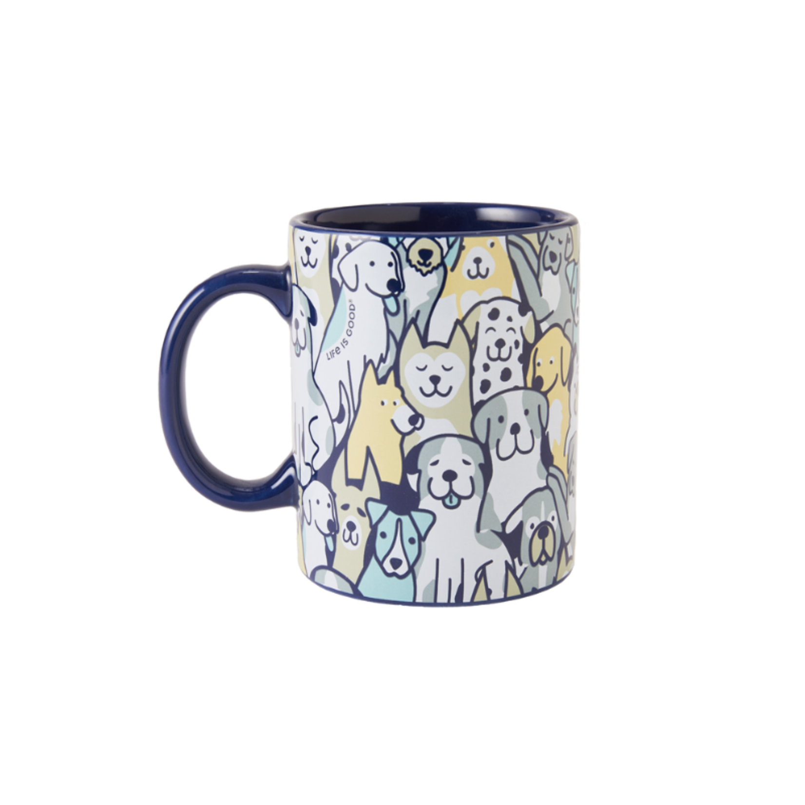 Life Is Good Dog Pattern - 16 oz. Ceramic Mug - Life Is Good