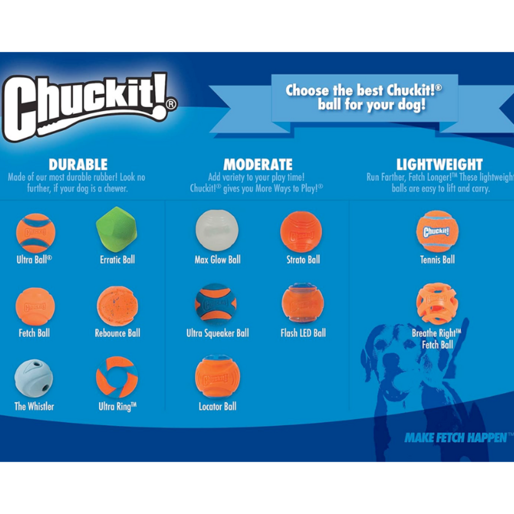 Chuckit! 2 pk. / Med. - Whistler Ball - Chuckit!