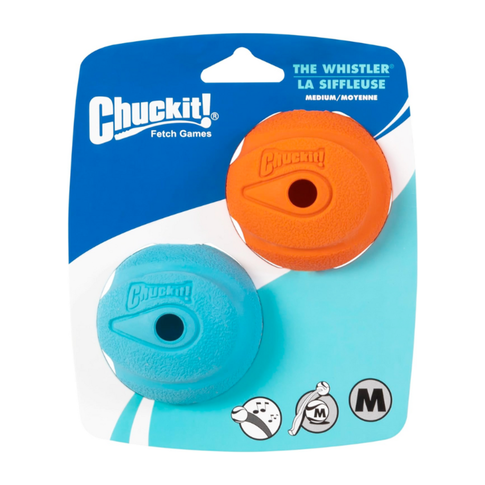 Chuckit! 2 pk. / Med. - Whistler Ball - Chuckit!