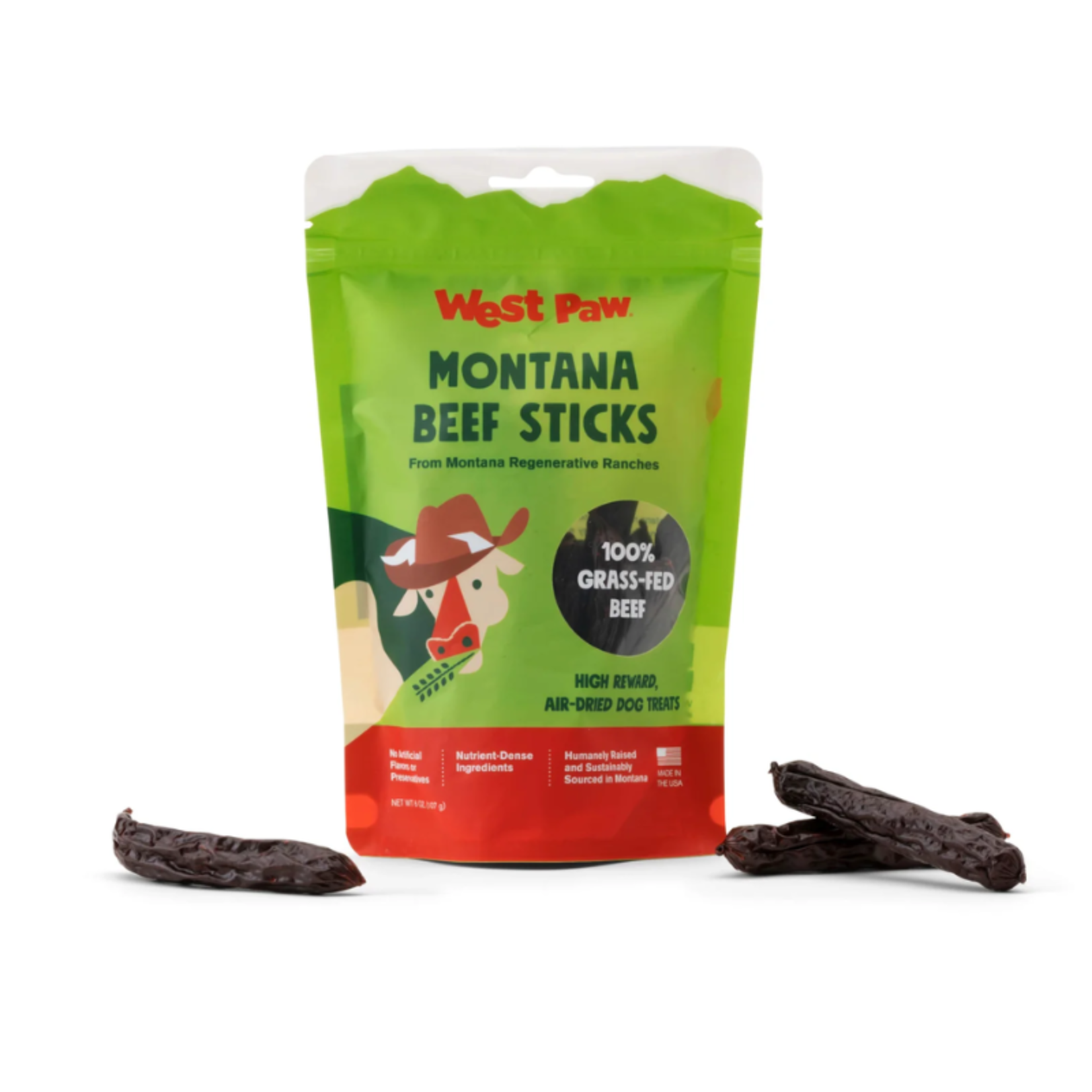 West Paw 6 oz. - Beef Sticks - Air-Dried Dog Treats - West Paw