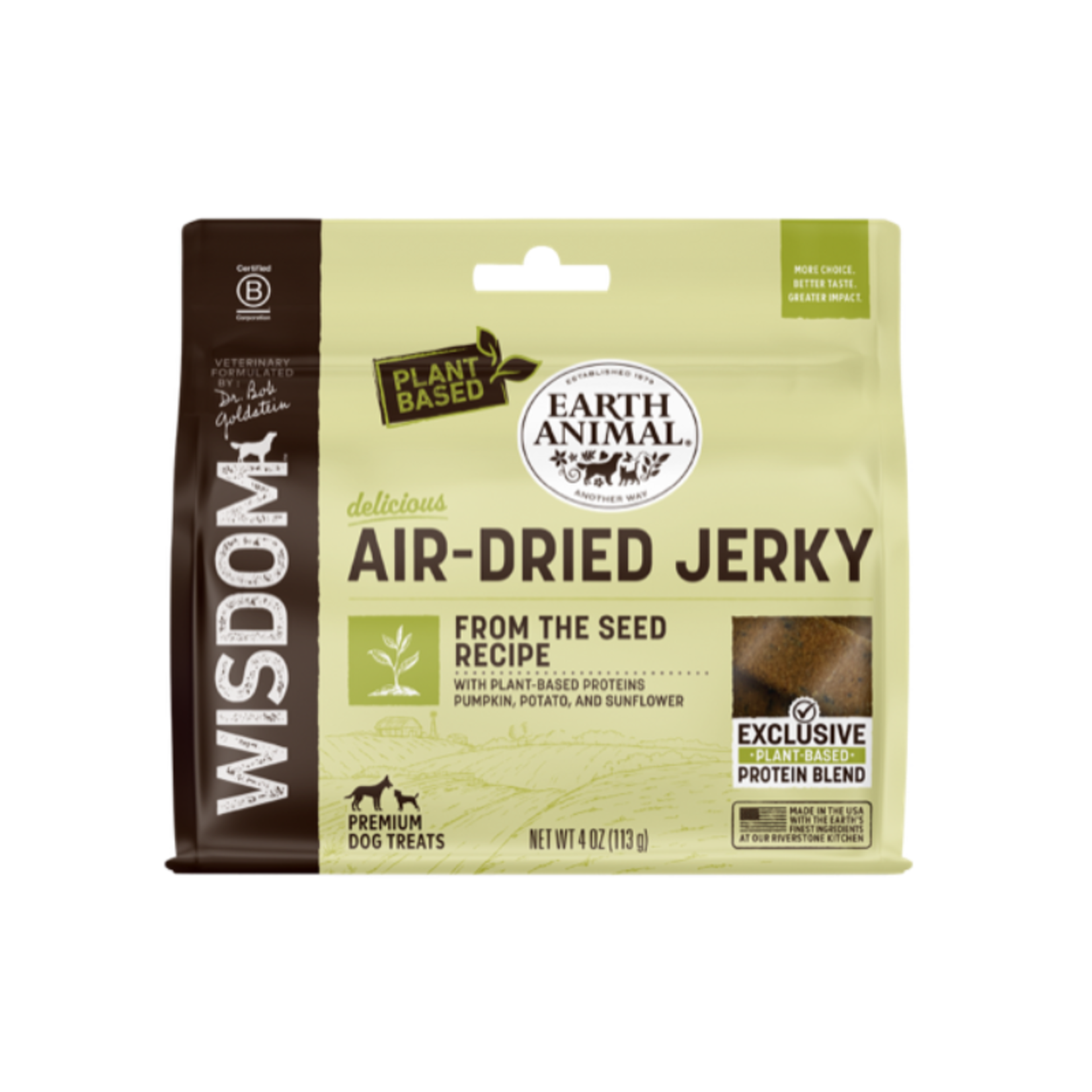 Earth Animal 4 oz. - From the Seed - Air Dried Jerky - Wisdom by Earth Animal