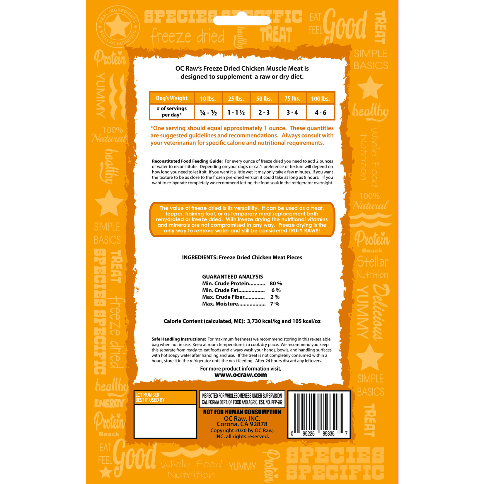 OC Raw Chicken - Freeze Dried Treats - OC Raw : 4 oz.