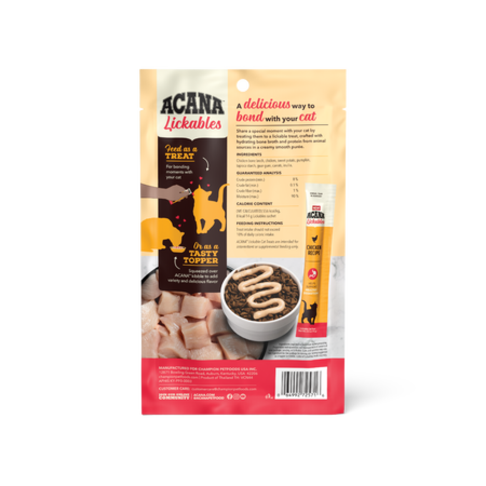 Acana 2.5 oz. - Chicken - Lickables for Cats - Acana