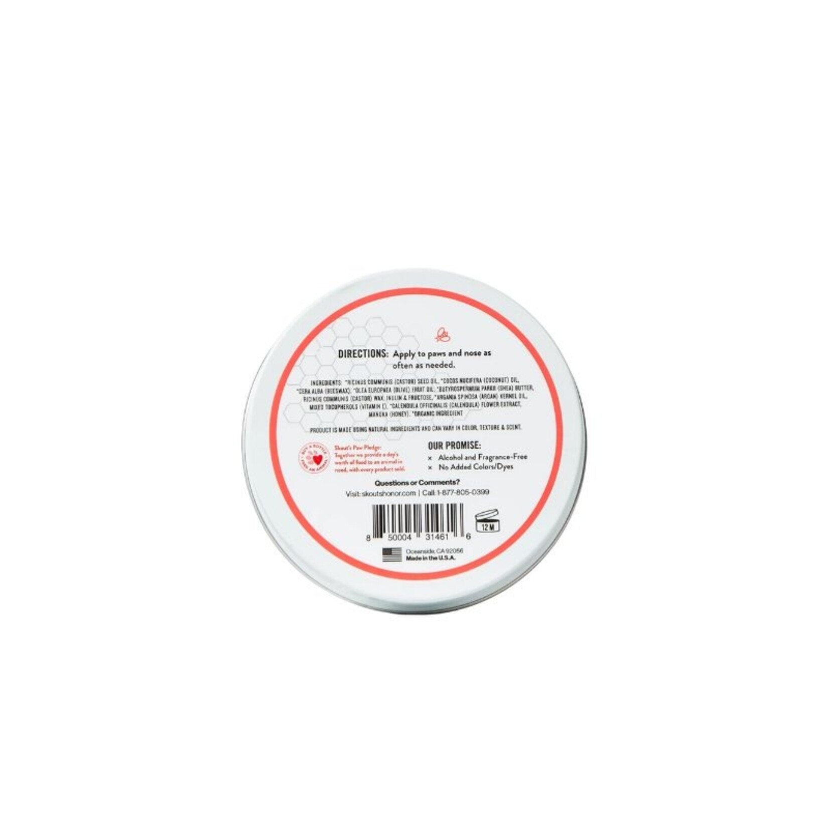 Skout's Honor 2 oz. Tin - Prebiotic Pet Balm - For Noses and Paws - Skout’s Honor