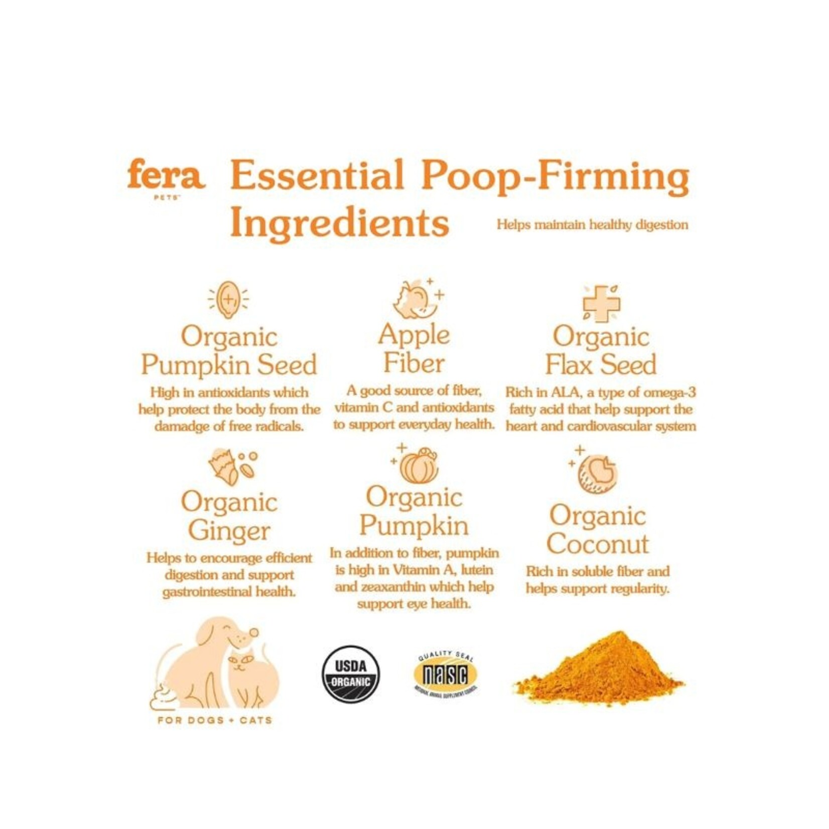 Fera Pets 8 oz. - Pumpkin Fiber Supplement - Fera
