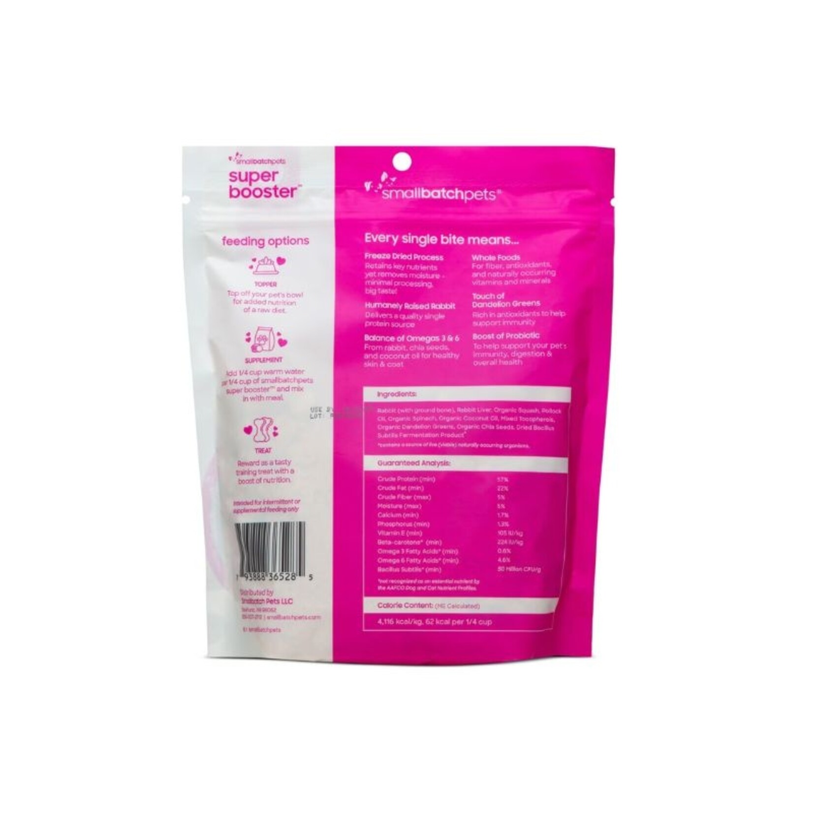 Small Batch Rabbit - Super Booster - Freeze Dried Bites - Small Batch :  7 oz.