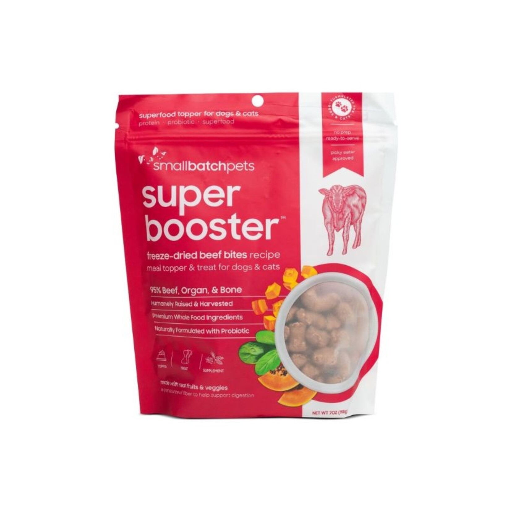 Small Batch Beef - Super Booster - Freeze Dried Bites - Small Batch :  7 oz.