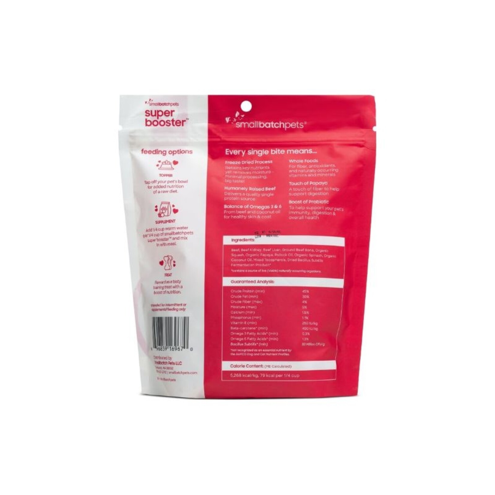 Small Batch Beef - Super Booster - Freeze Dried Bites - Small Batch :  7 oz.