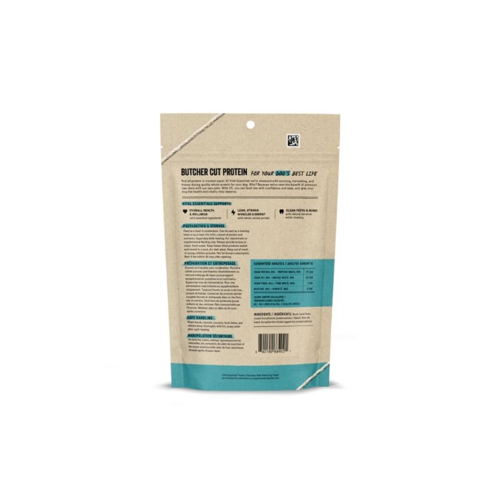 Vital Essentials 2.3 oz - Beef Tripe Bites - Freeze-Dried Treats - Vital Essentials