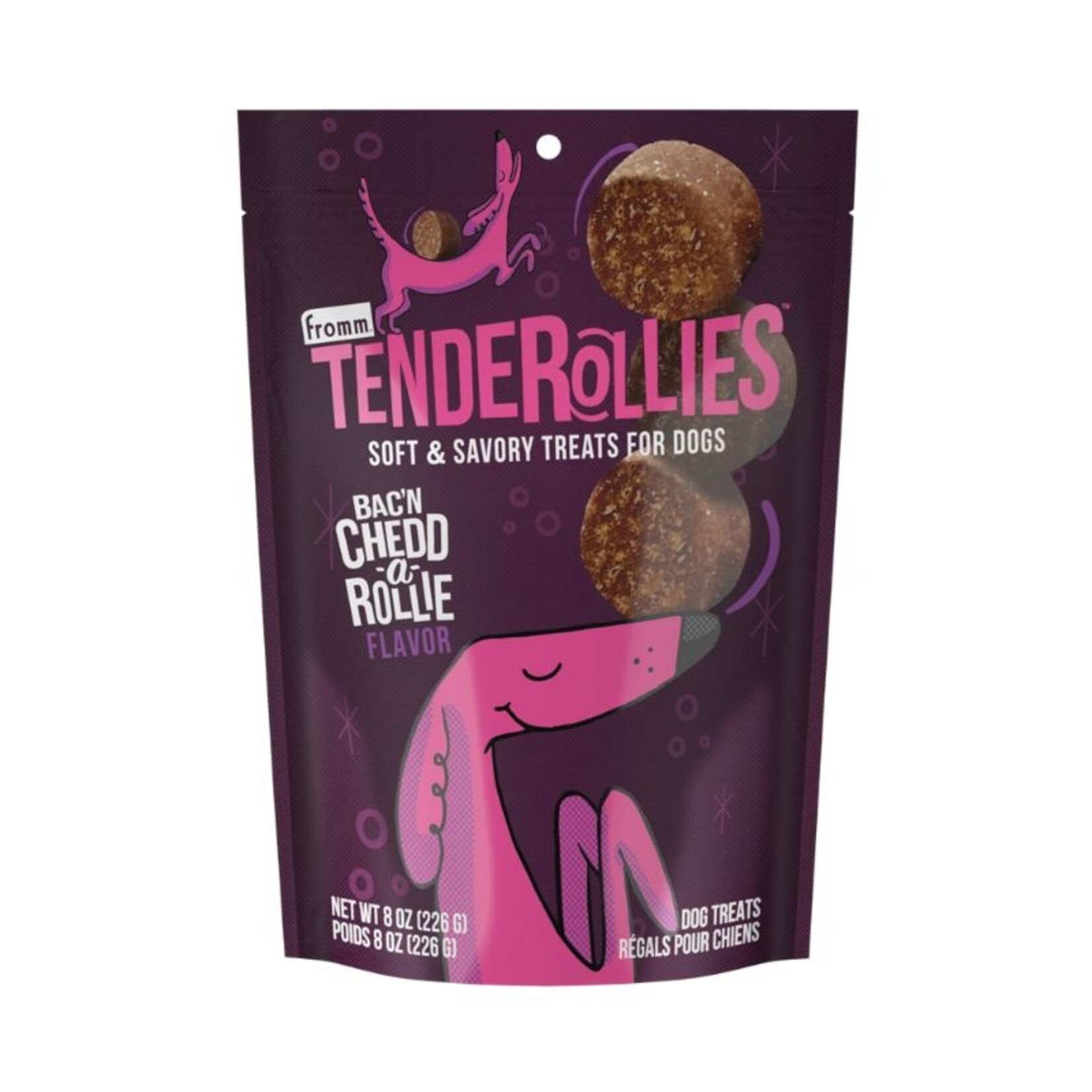 8 oz. - Bacon & Cheddar - Tenderollies Dog Treats - Fromm - dog