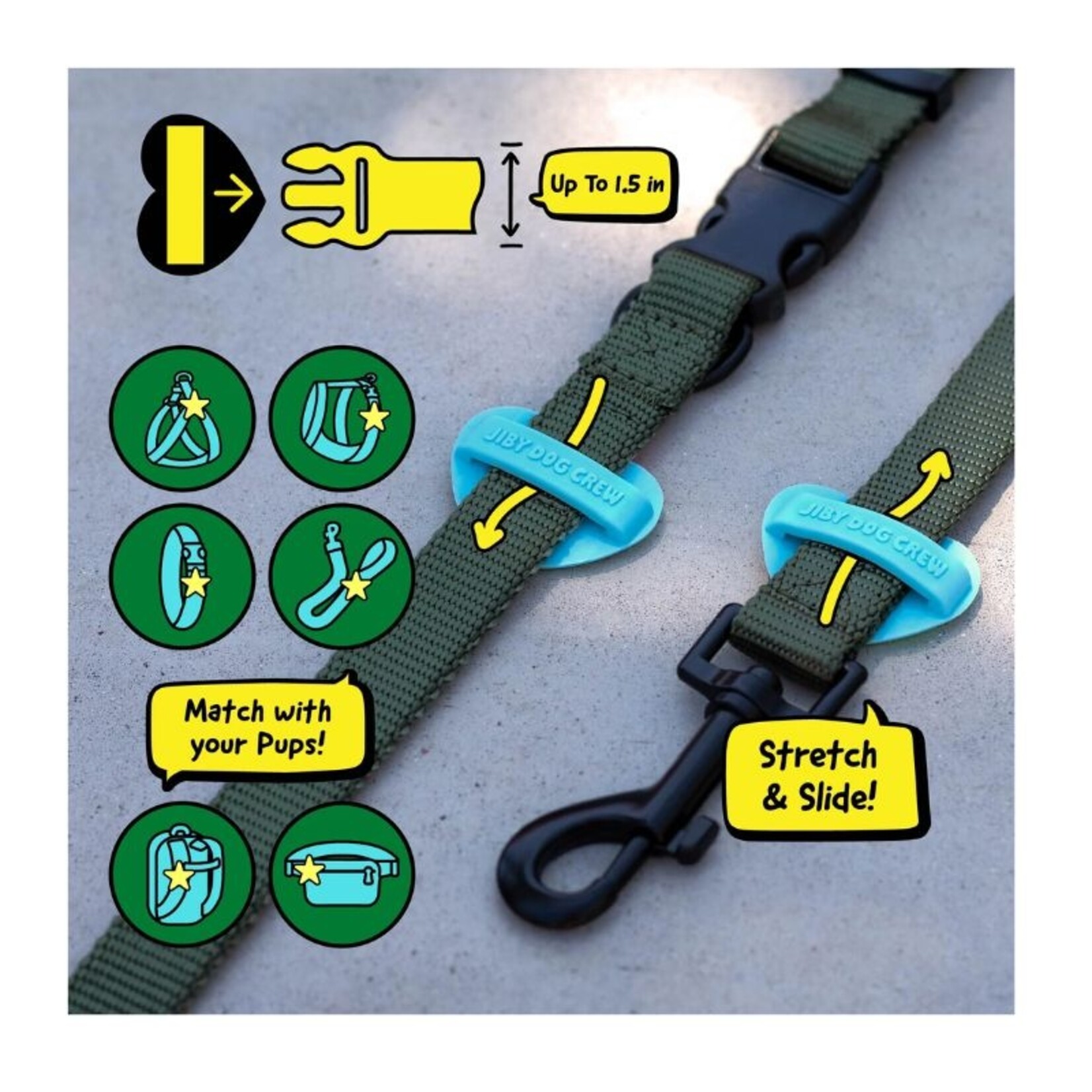 Jiby Dog Crew Food - Leash/Collar Badge - Jiby Dog Crew :