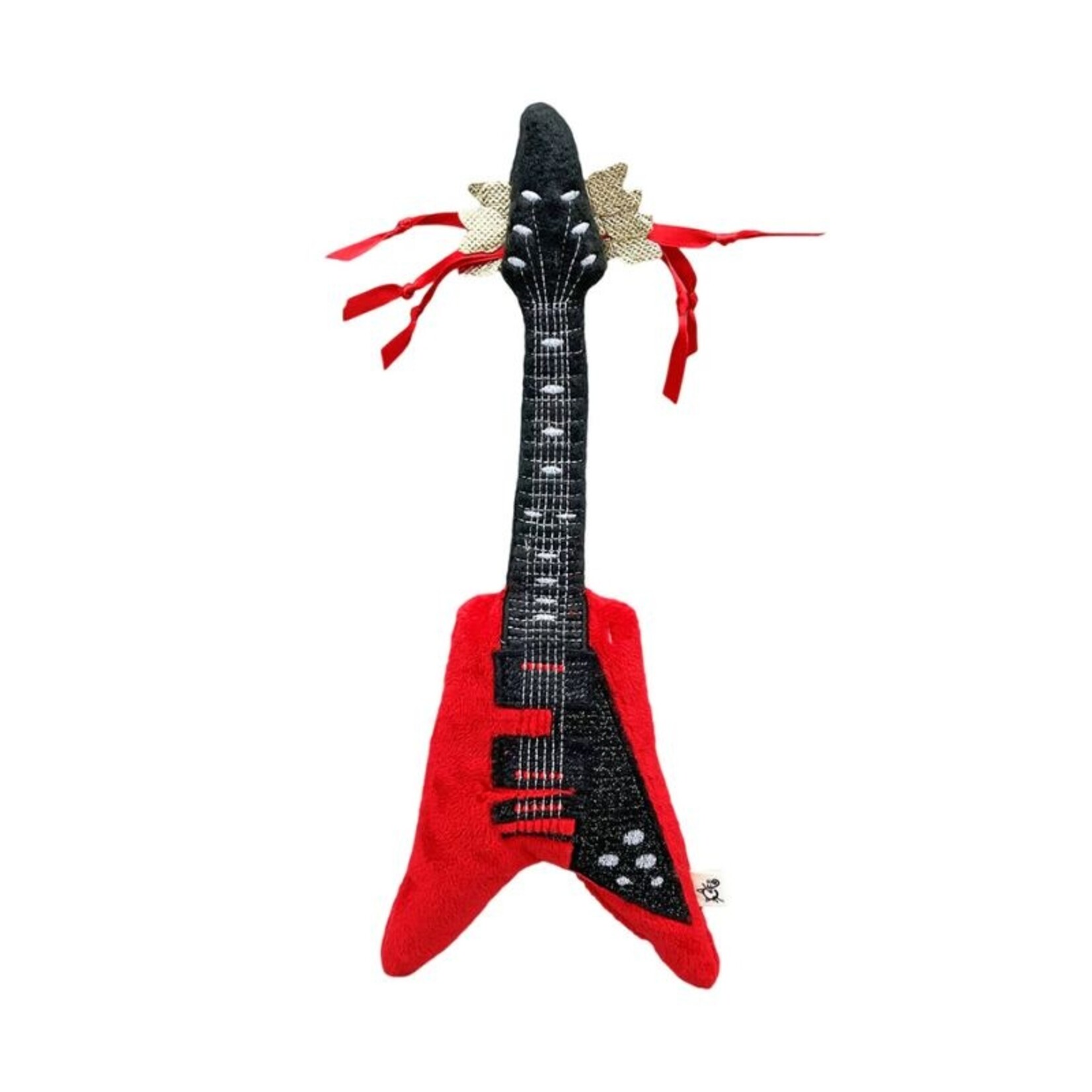 Crochet Kitty 12" - Meowsical Guitar - Crinkle Catnip Toy - Crochet Kitty :