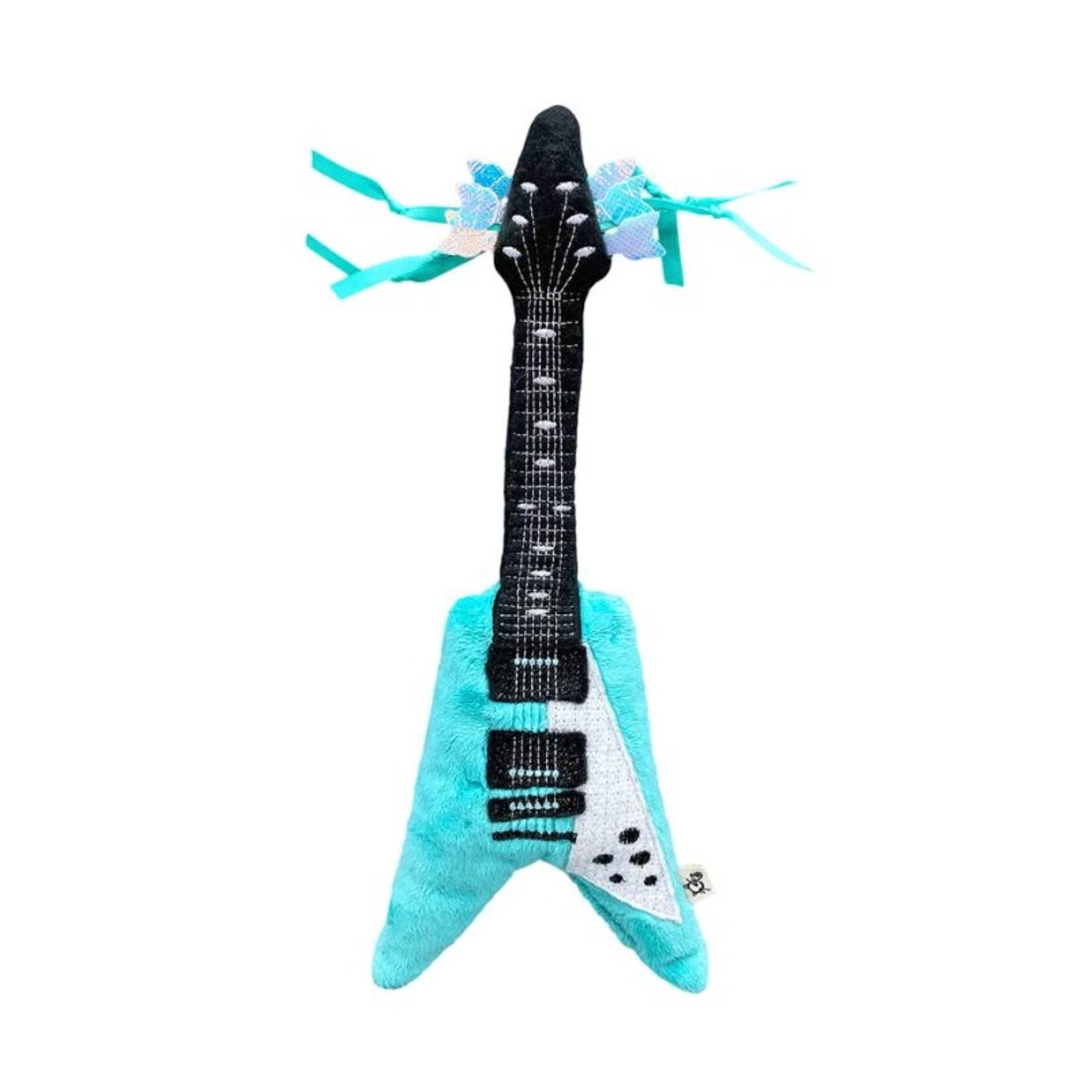 Crochet Kitty 12" - Meowsical Guitar - Crinkle Catnip Toy - Crochet Kitty :