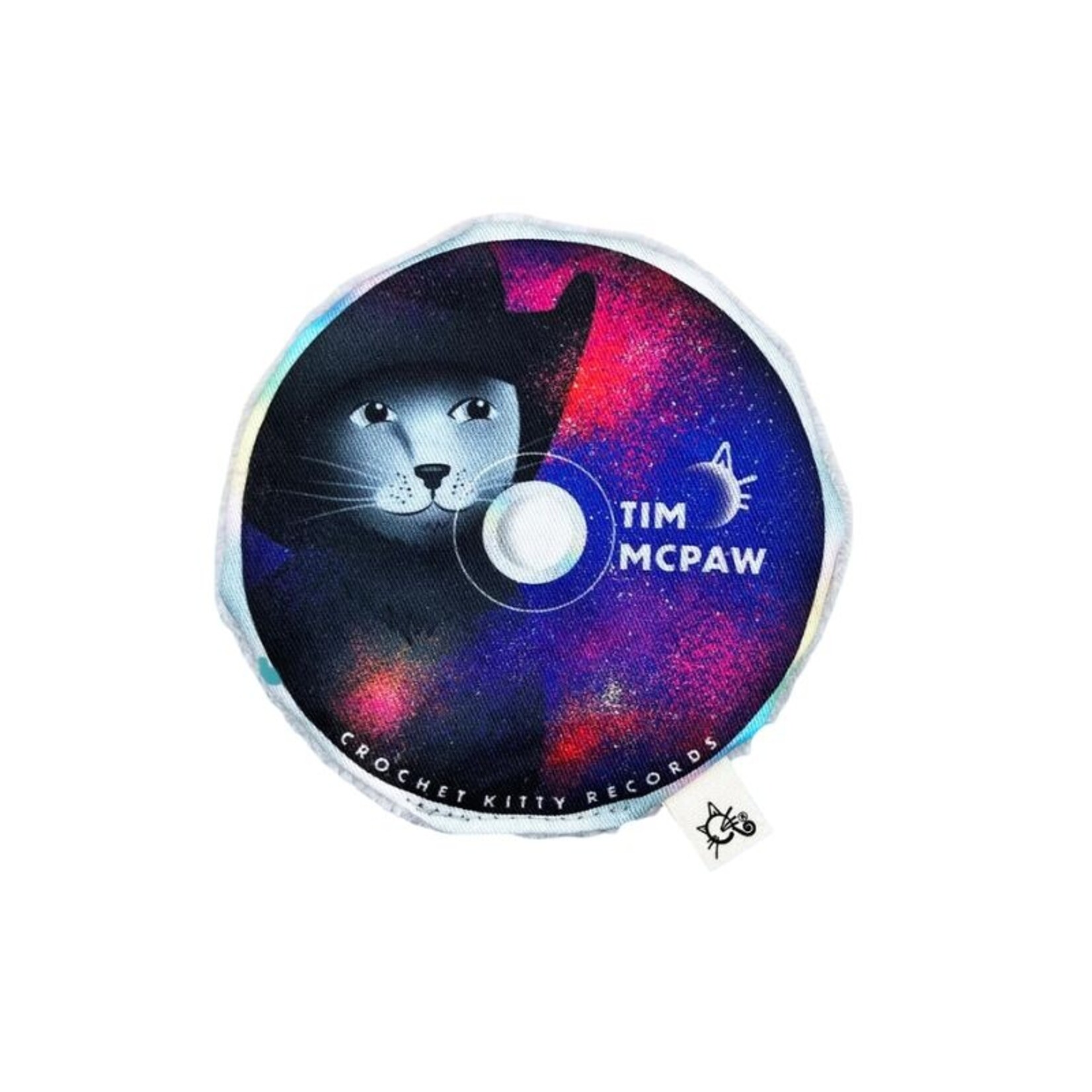 Crochet Kitty 5" - Meowsical CD - Catnip Disc - Crochet Kitty :