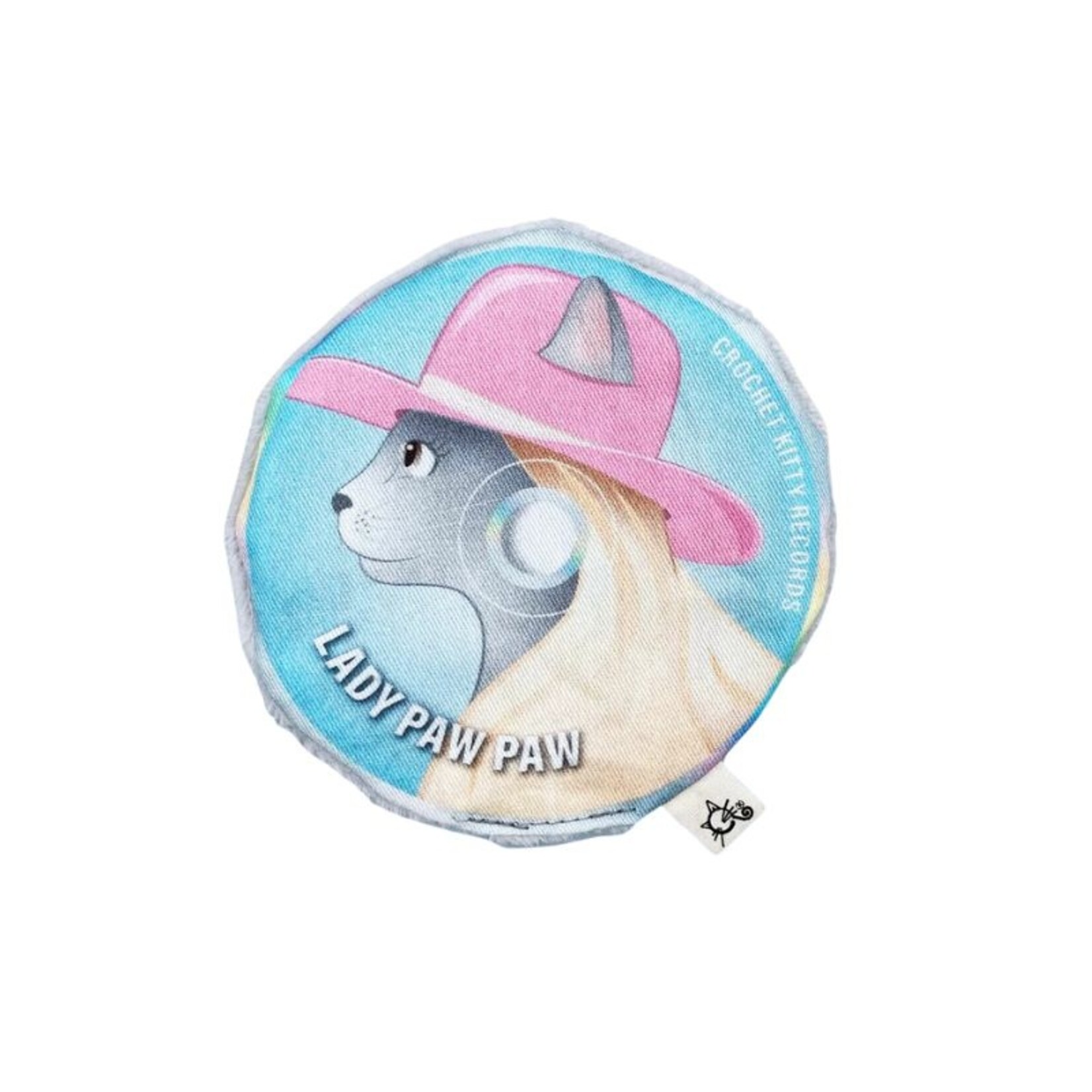 Crochet Kitty 5" - Meowsical CD - Catnip Disc - Crochet Kitty :