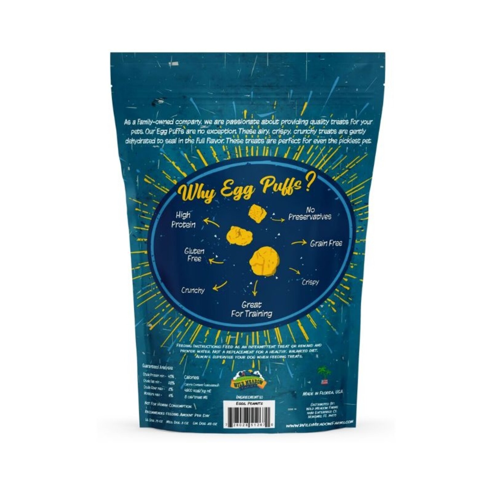 Wild Meadow Farms 2 oz. - Cheddar Cheese - Egg Puffs - Wild Meadow Farms