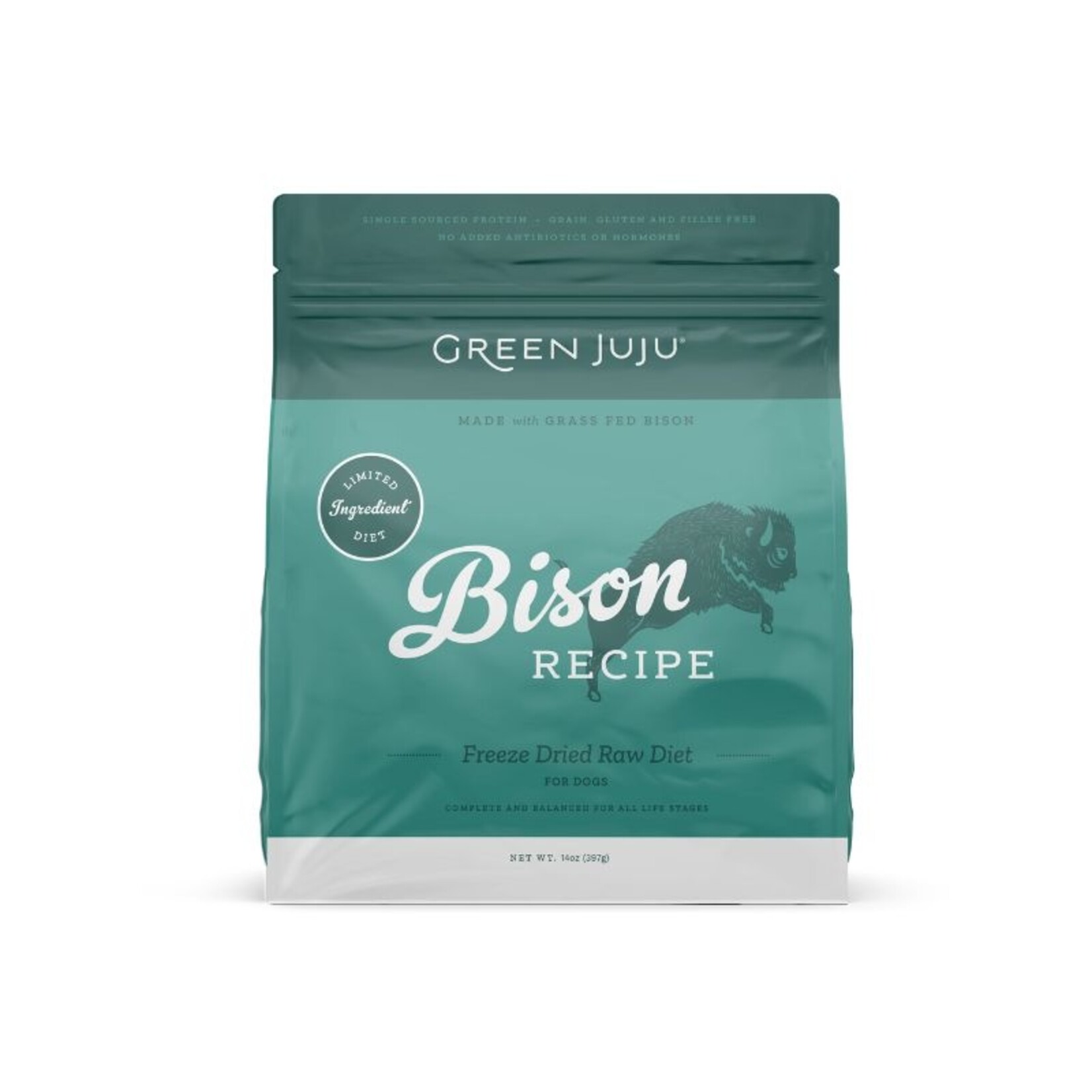 Green JuJu 14 oz. - Bison Recipe - Freeze-Dried Raw - Green JuJu