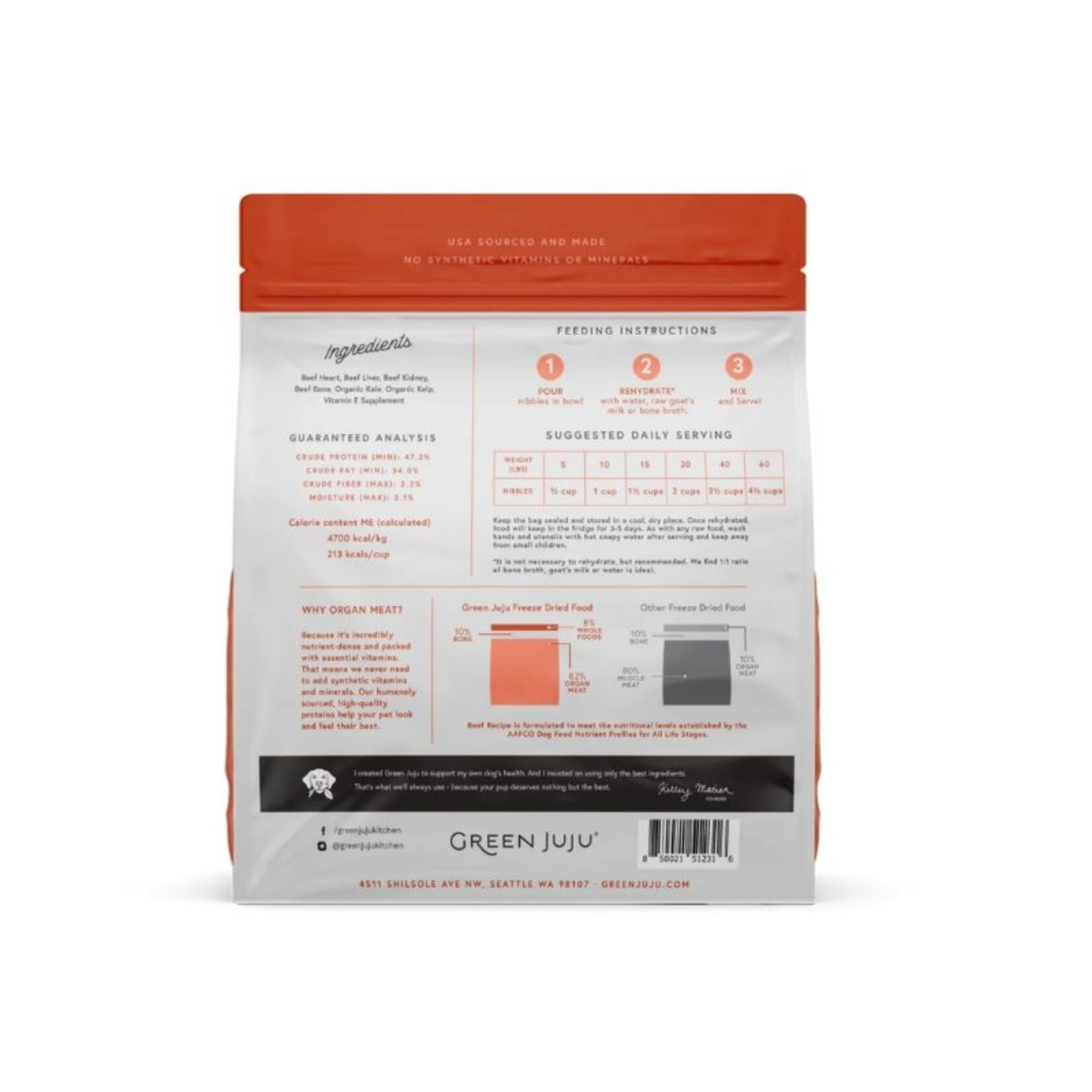 Green JuJu 14 oz. - Beef Recipe - Freeze-Dried Raw - Green JuJu