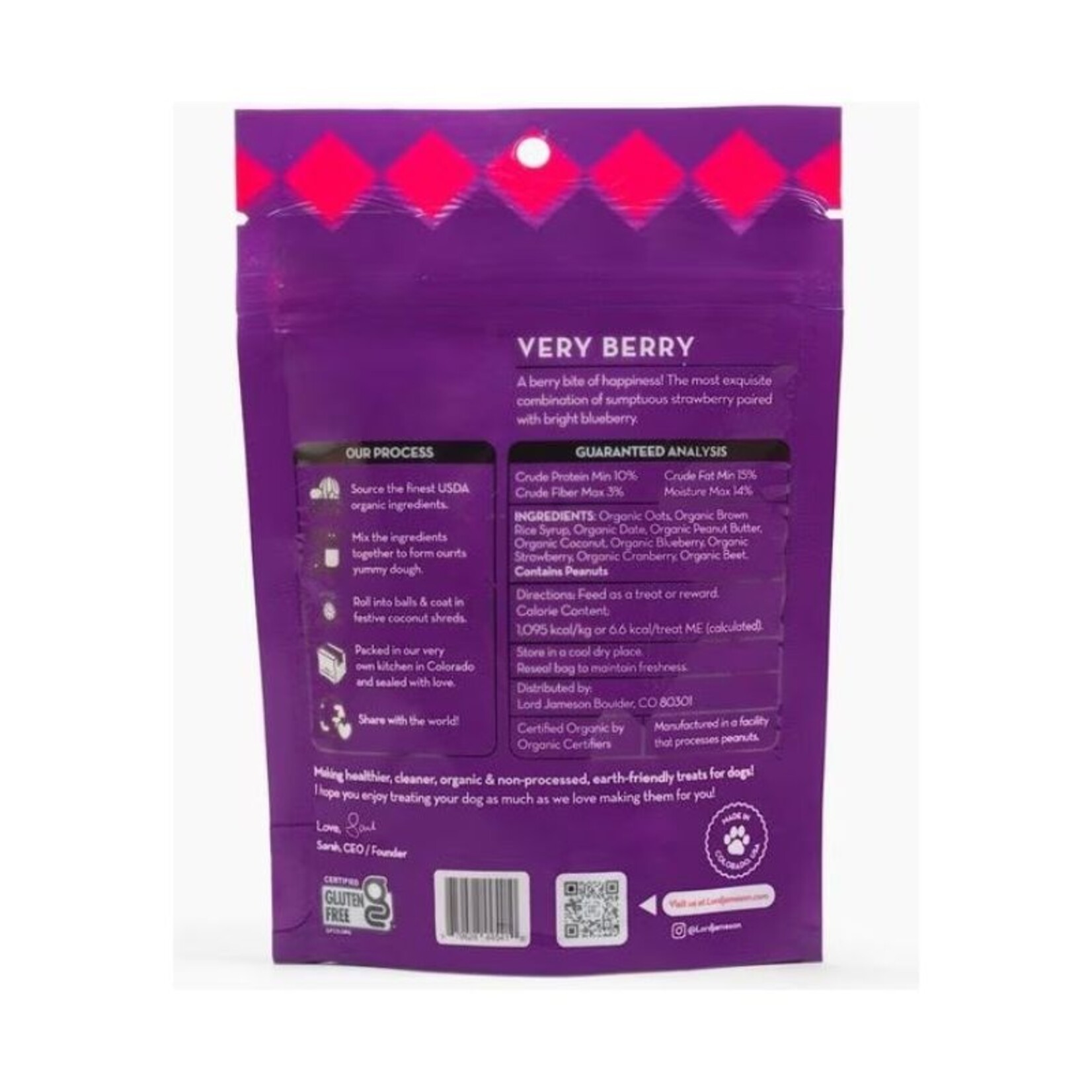 Lord Jameson 3 oz. / Little - Very Berry - Organic Dog Treats - Lord Jameson