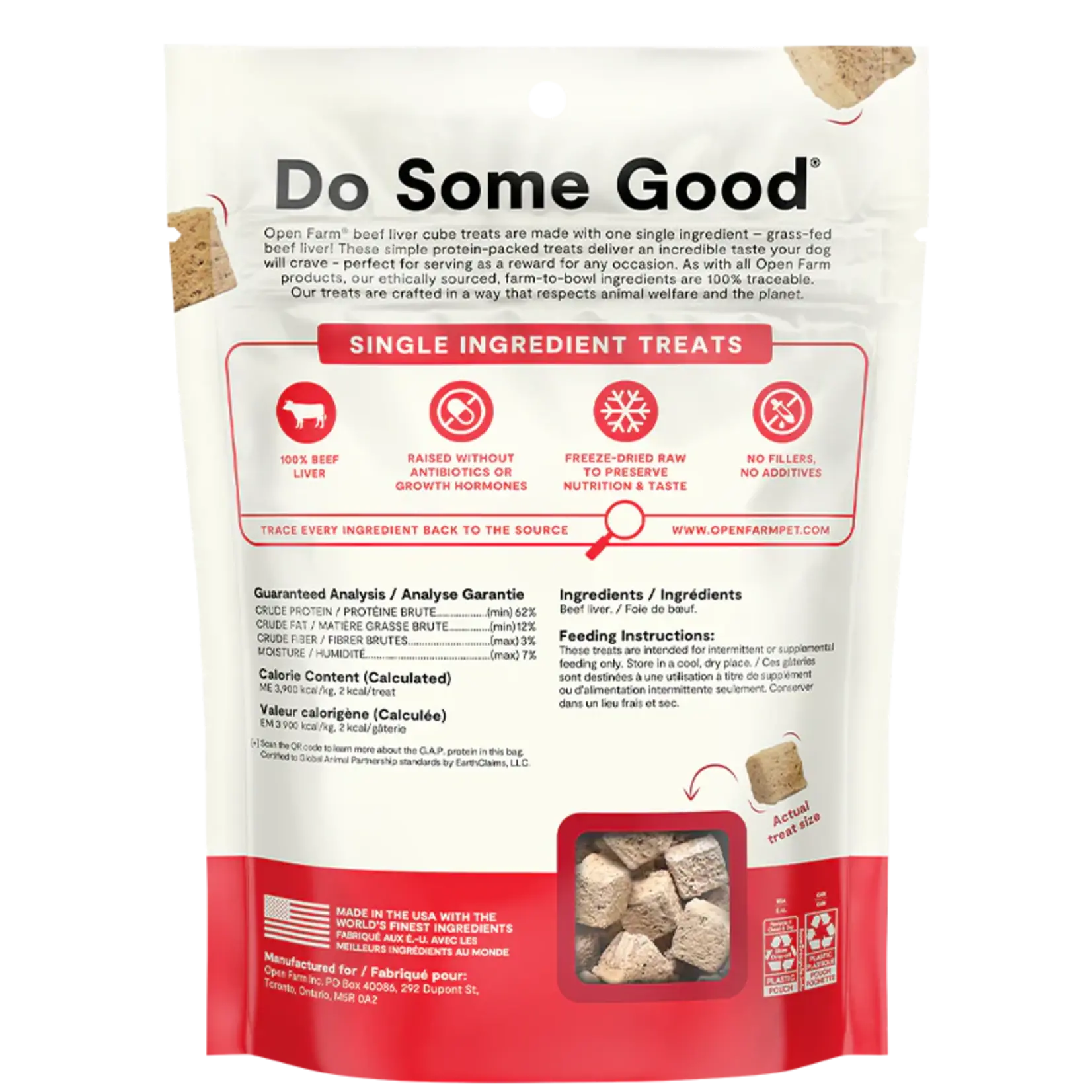 Open Farm Cubes - Single Ingredient Treat - Open Farm :