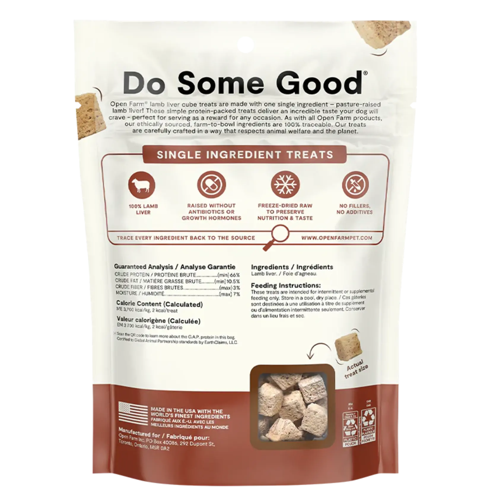 Open Farm Cubes - Single Ingredient Treat - Open Farm :