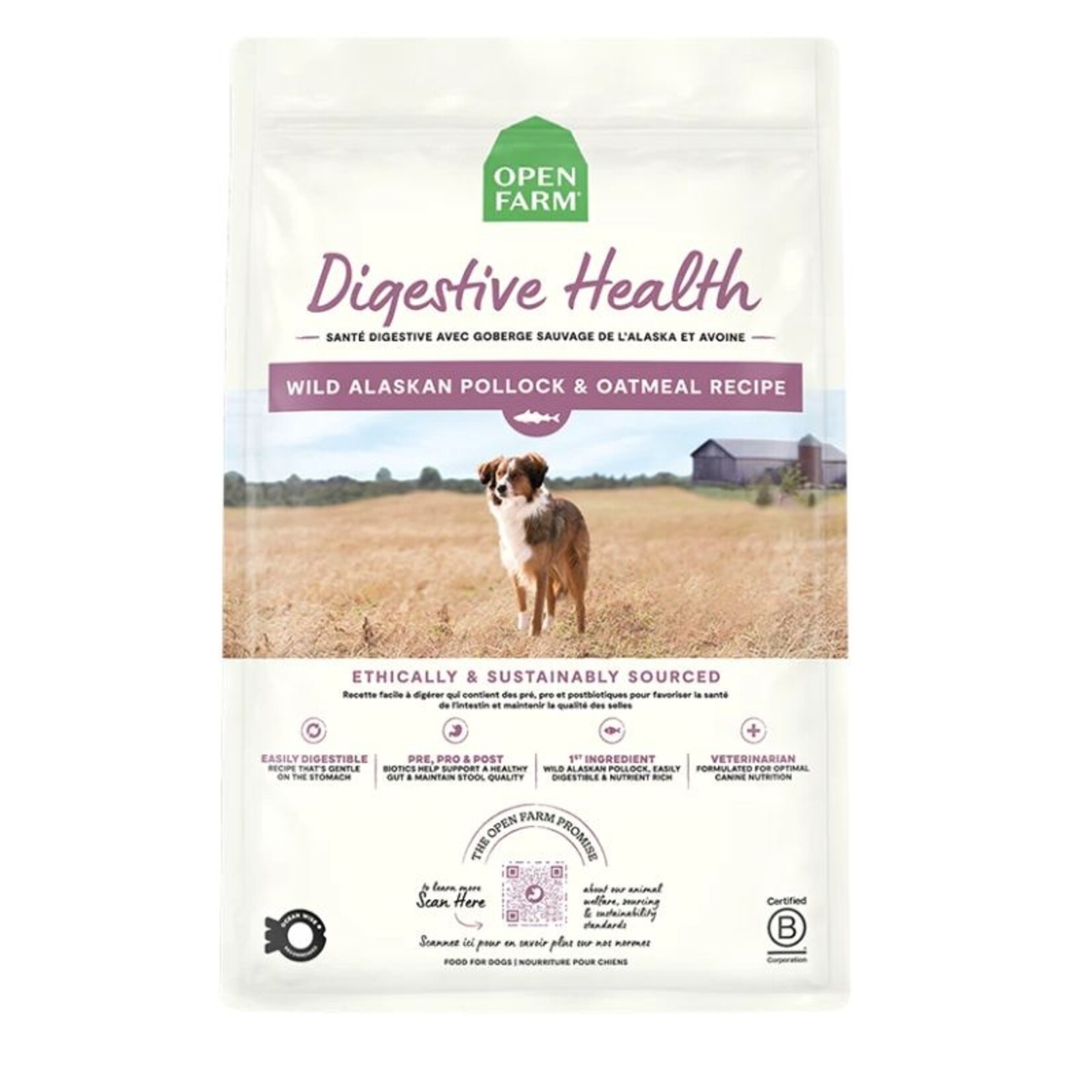 Open Farm Digestive Health (Pollock & Oatmeal) - Functional Dog Food - Open Farm :
