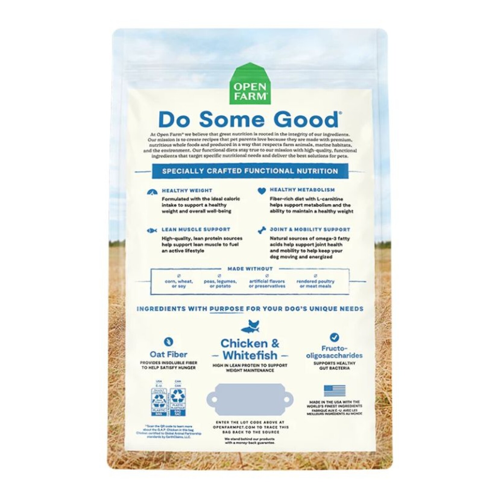 Open Farm Healthy Weight (Chicken & Whitefish) - Functional Dog Food - Open Farm :