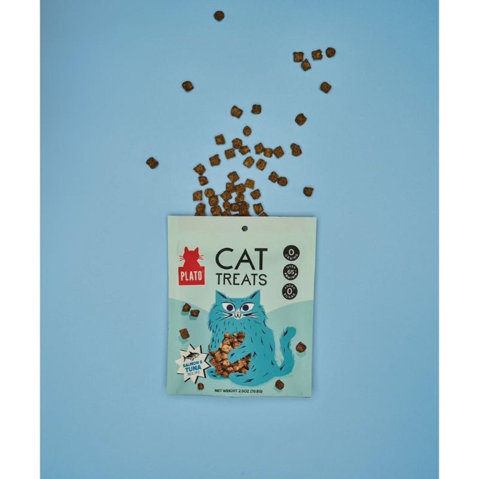 Plato Pet Treats 2.5 oz. - Tuna & Salmon - Cat Treats - Plato