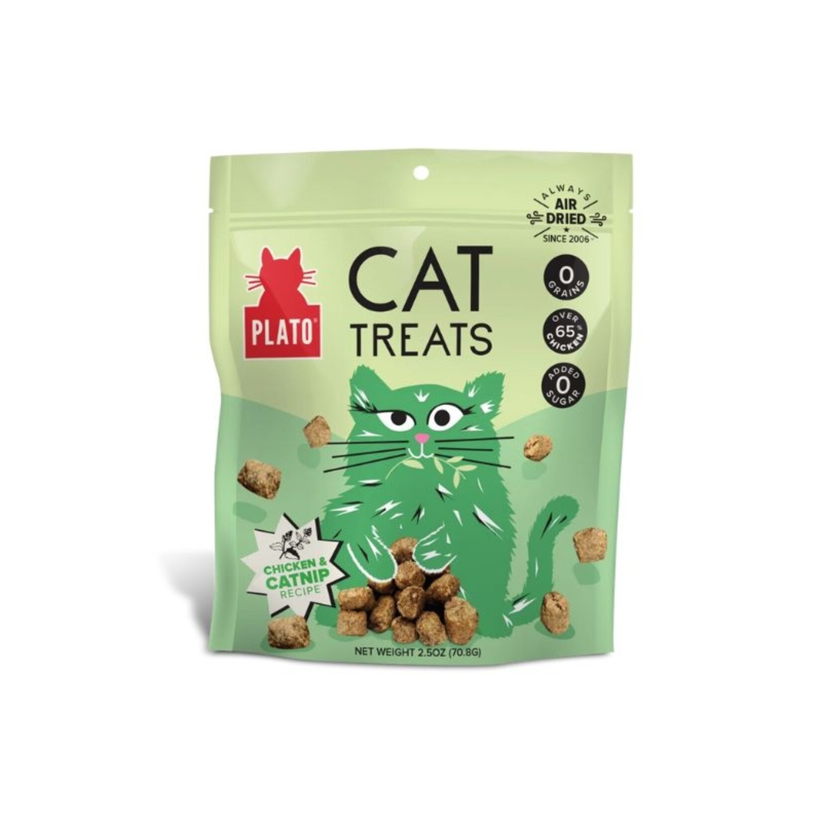 Plato Pet Treats 2.5 oz. - Chicken & Catnip - Cat Treats - Plato