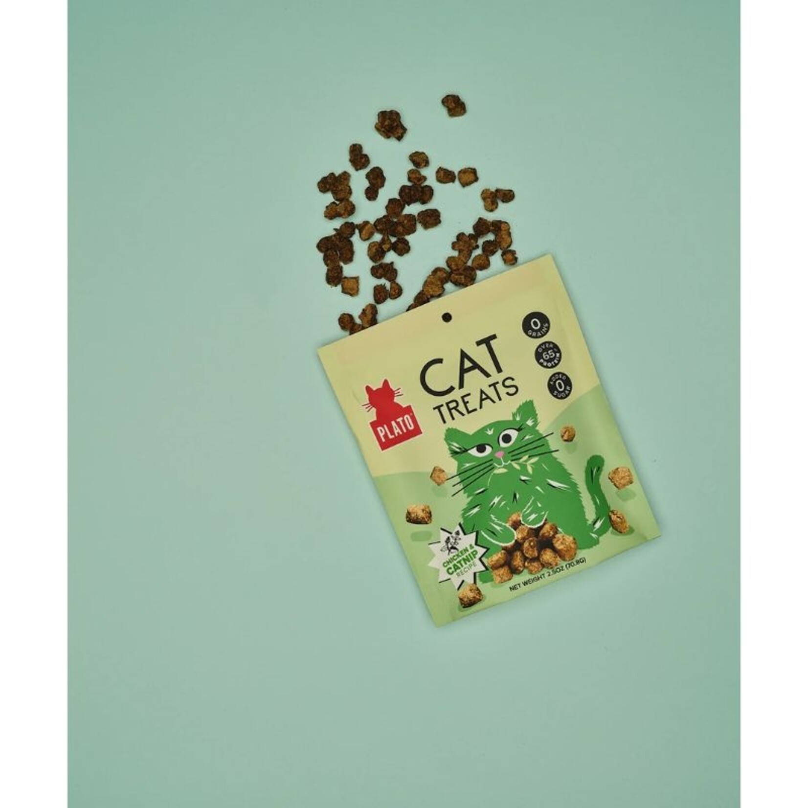 Plato Pet Treats 2.5 oz. - Chicken & Catnip - Cat Treats - Plato