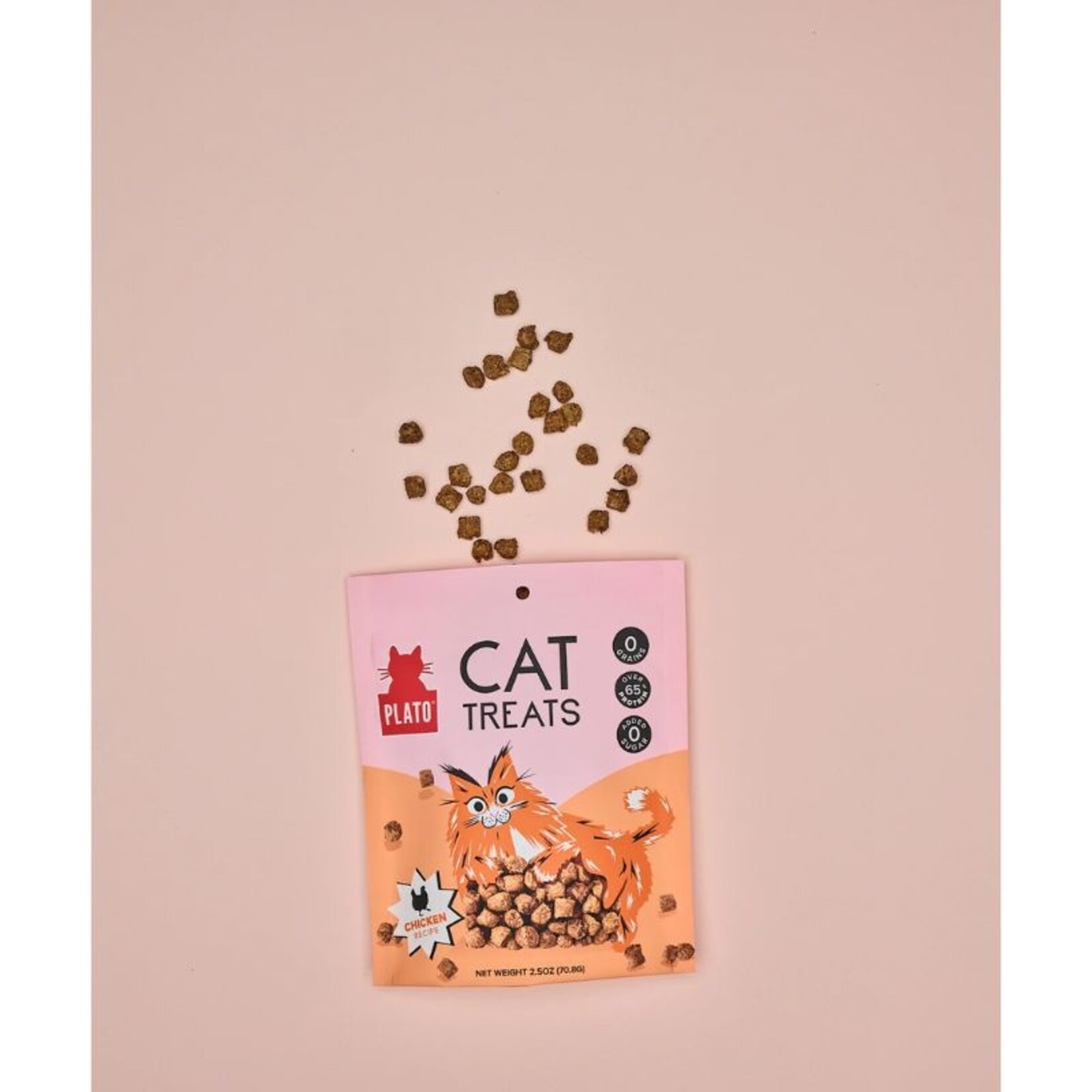 Plato Pet Treats 2.5 oz. - Chicken - Cat Treats - Plato
