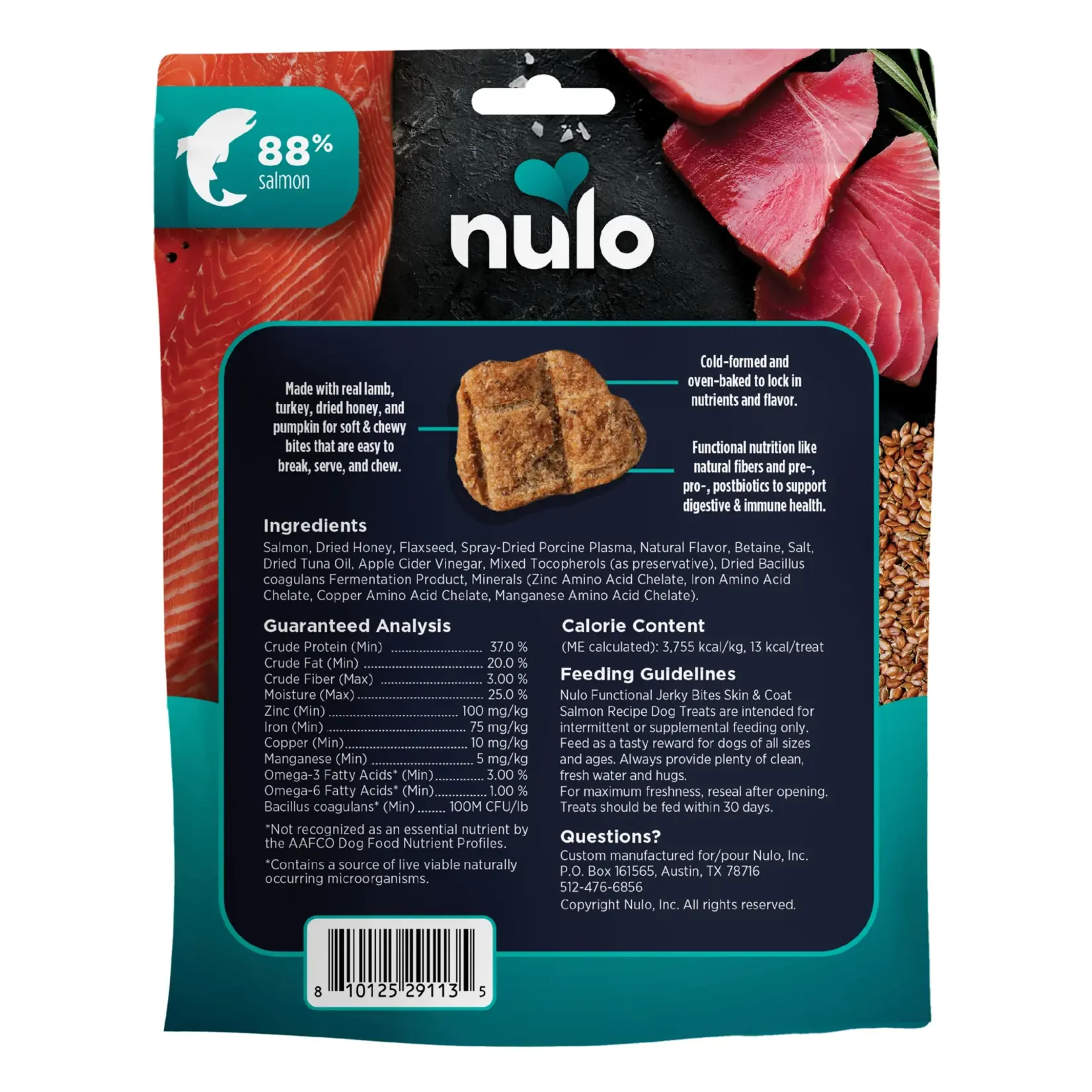 Nulo 5 oz. - Skin & Coat / Salmon - Jerky Bites - Nulo