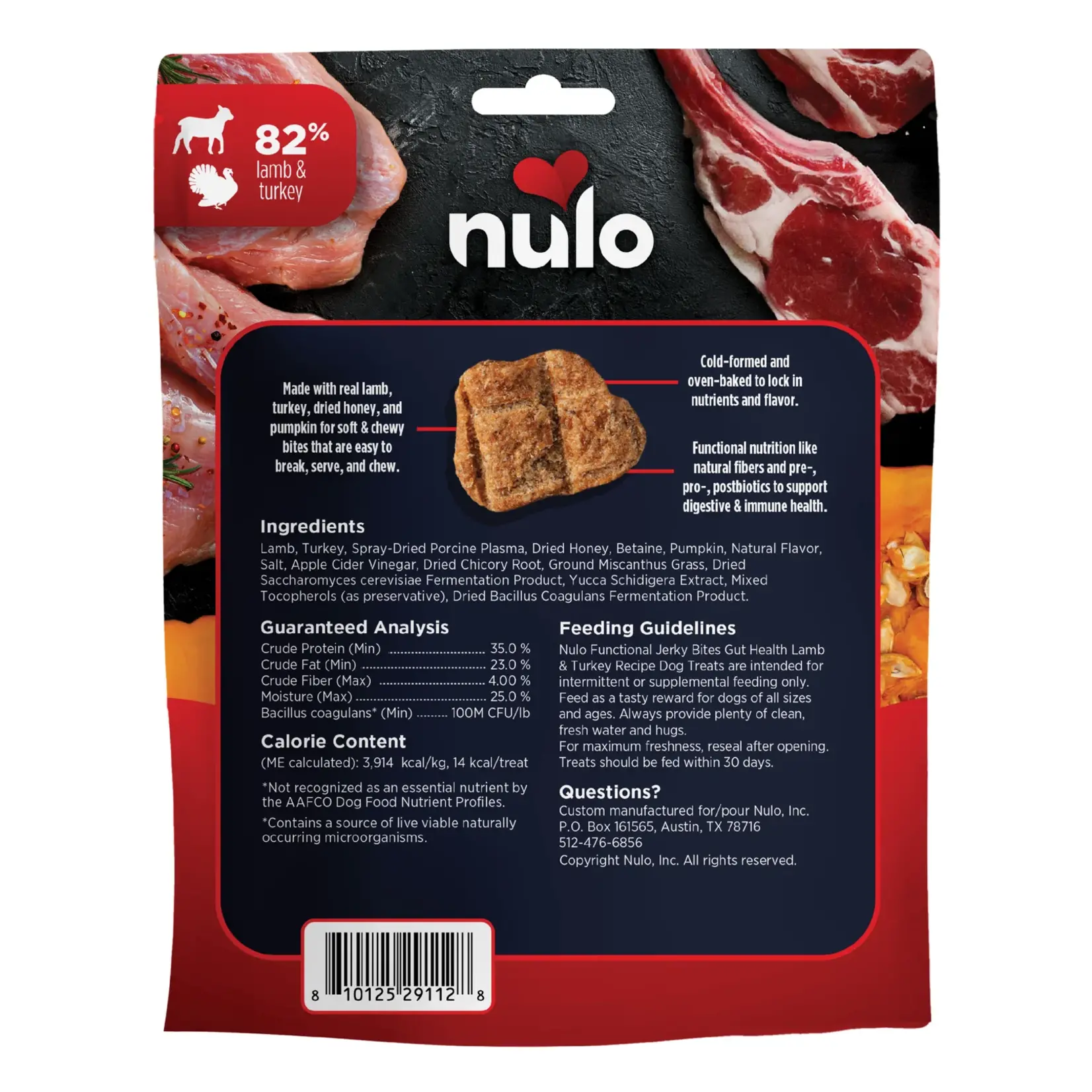 Nulo 5 oz. - Gut Health / Lamb & Turkey - Jerky Bites - Nulo