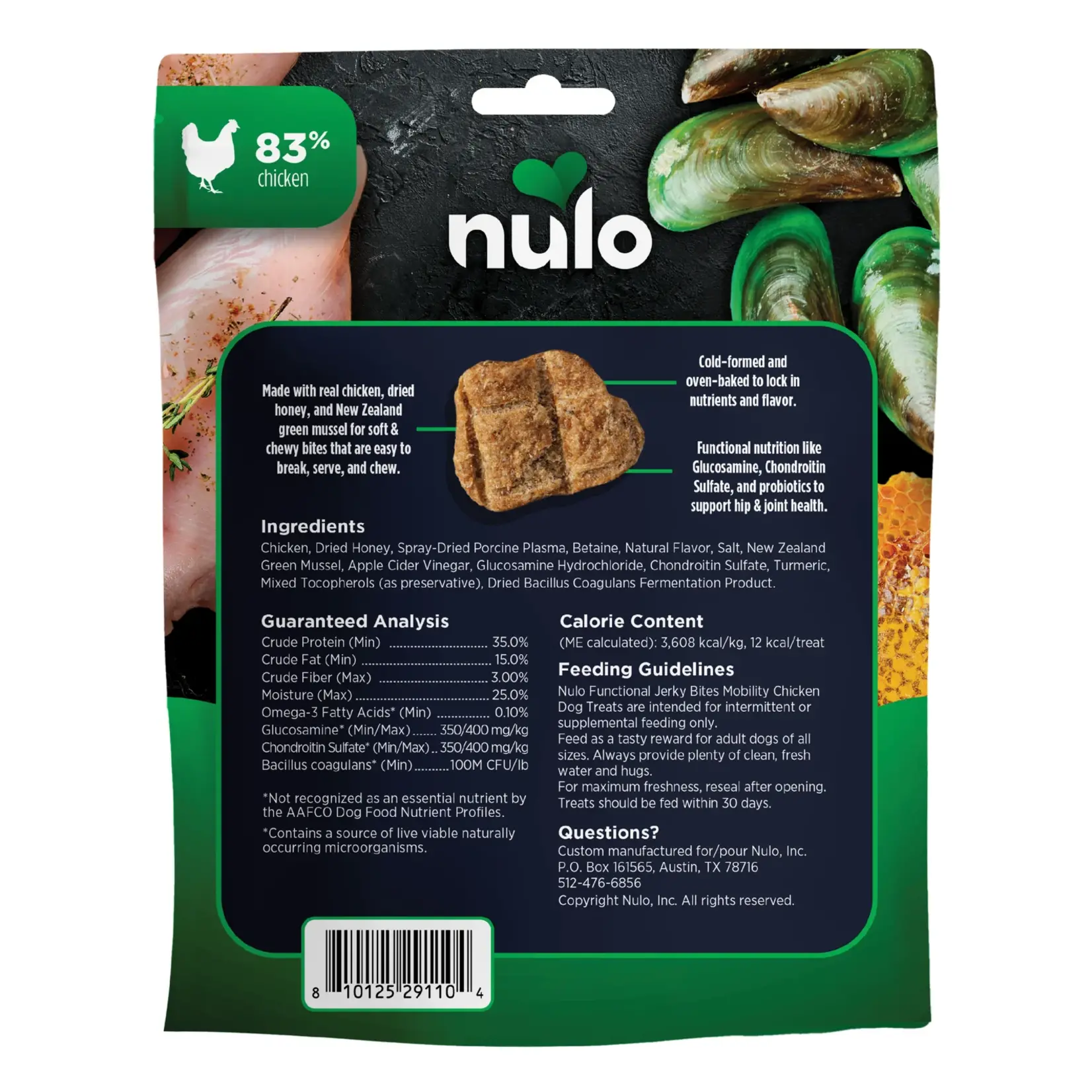 Nulo 5 oz. - Mobility / Chicken - Jerky Bites - Nulo
