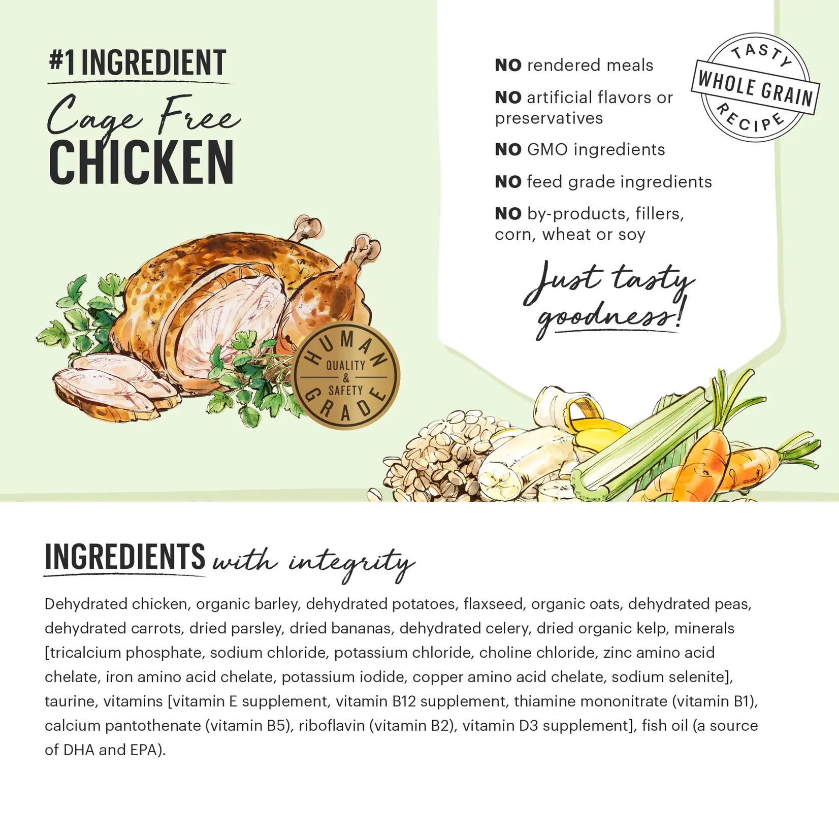 Honest Kitchen 1.5 oz. - Chicken - Whole-Grain Dehydrated - The Honest Kitchen