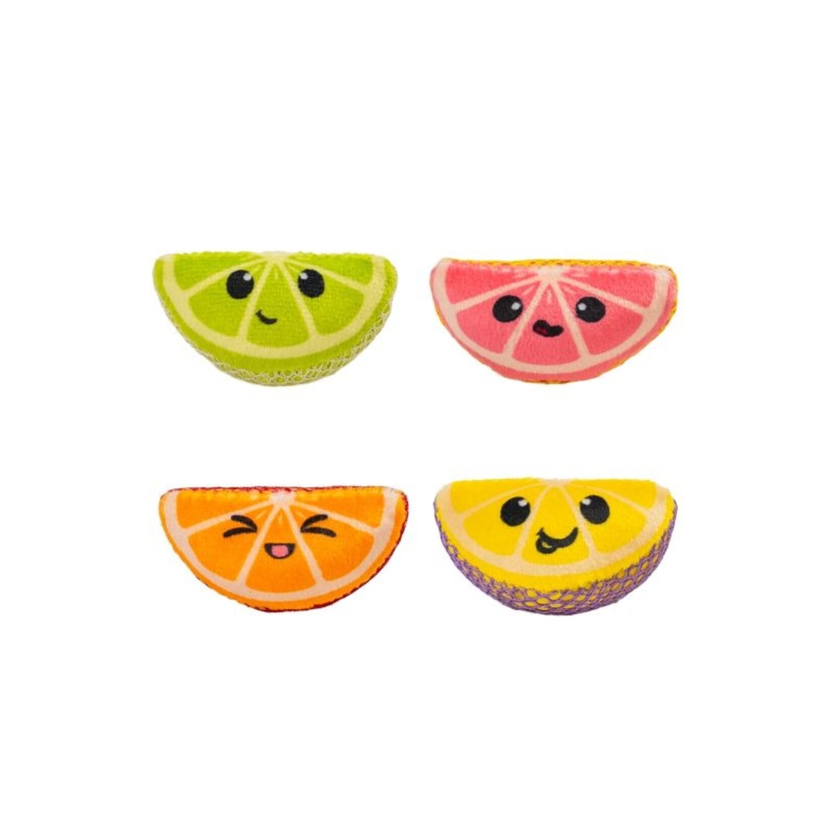 Catstages / Outward Hound 4 pack - Fruit Wedges - Dental Catnip Toy - Catstages
