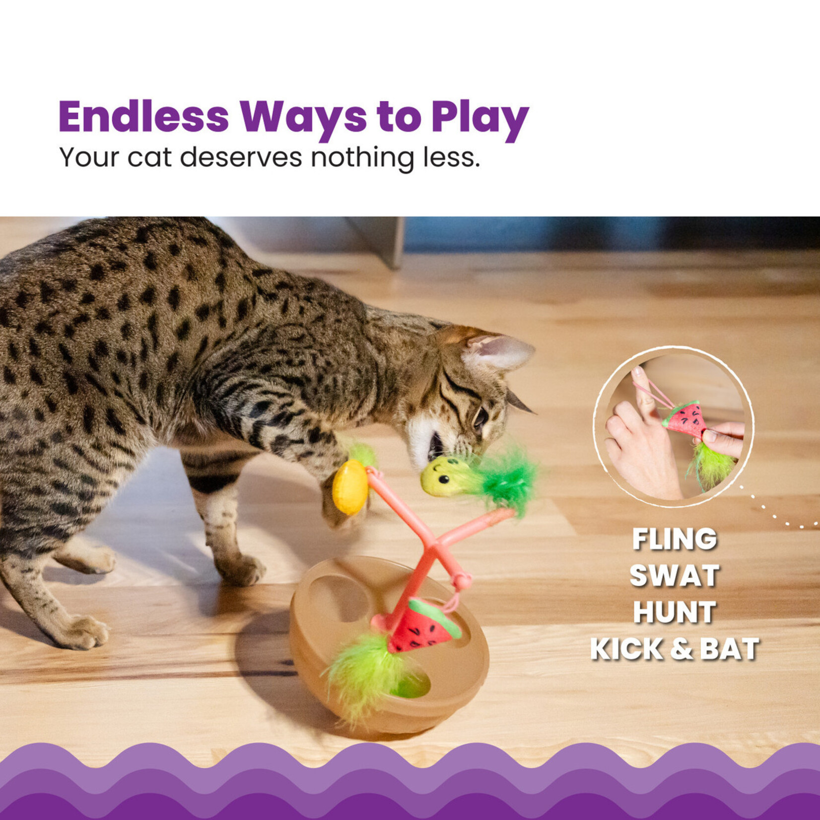 Catstages / Outward Hound Fruit Bowl - Hunt n' Wobble Cat Toy - Catstages