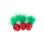 Catstages / Outward Hound 3 pack - Straw Babies Strawberries - Catnip Toy - Catstages