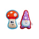 Outward Hound 2-pk. / Sm. - Gnome & Mushroom - Fire Biterz Dog Toy - Outward Hound