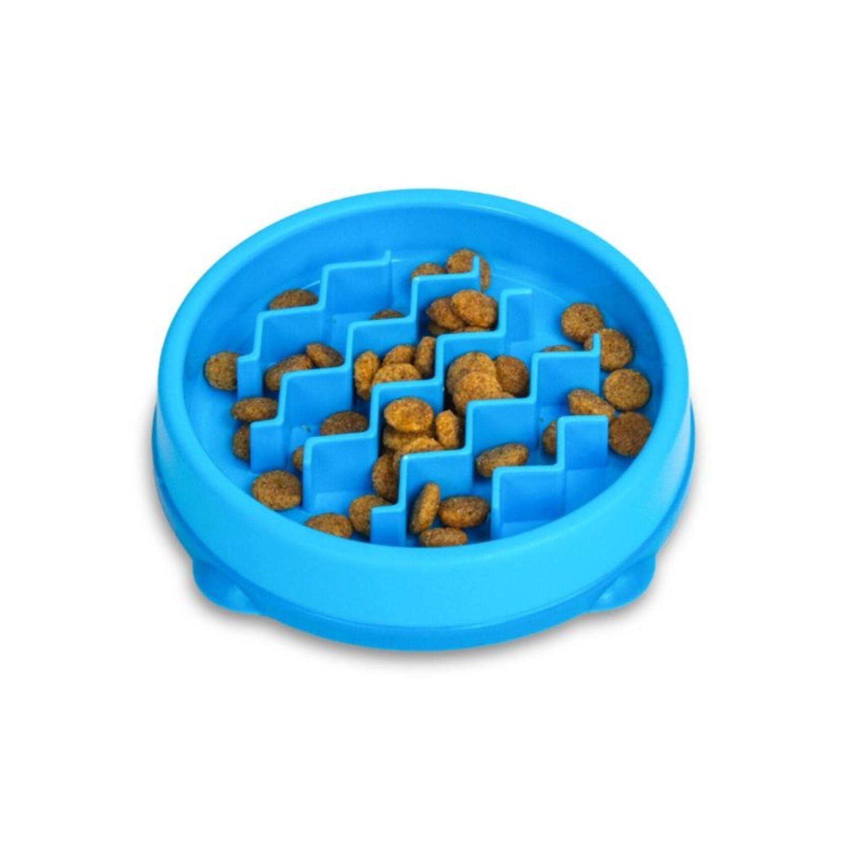 Sm. (.75c.) - Blue - Kitty Fun Feeder Slow Bowl - Petstages / Outward Hound