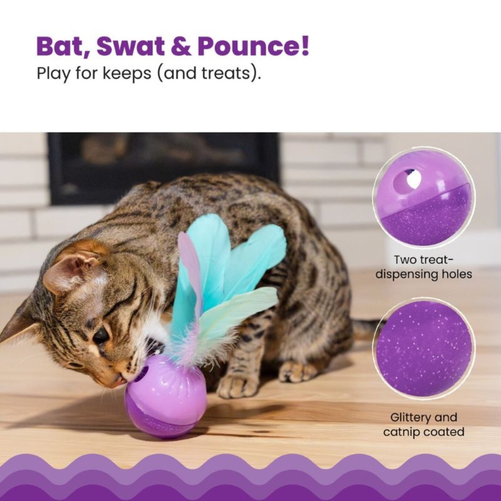Catstages / Outward Hound Wobble N' Treat Toy - Catstages