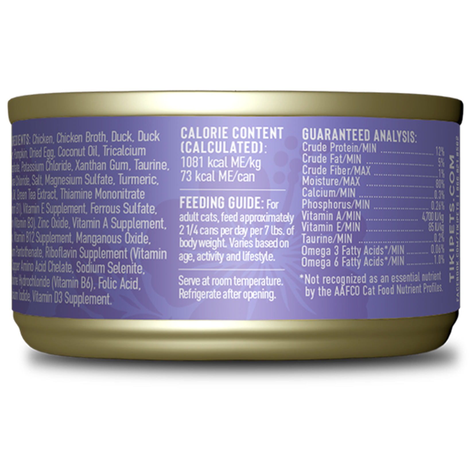 Tiki Pets / Petropics Chicken & Duck - Silver Mousse + Shreds - Tiki Cat :  2.4 oz