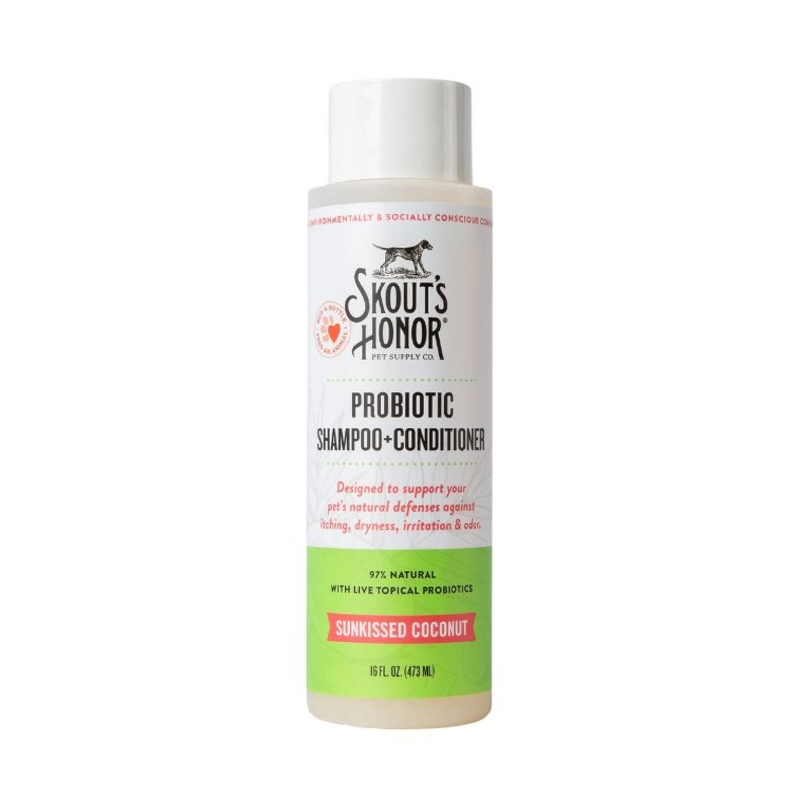 Skout's Honor 16 oz. - Coconut - Probiotic Shampoo + Conditioner - Skout’s Honor