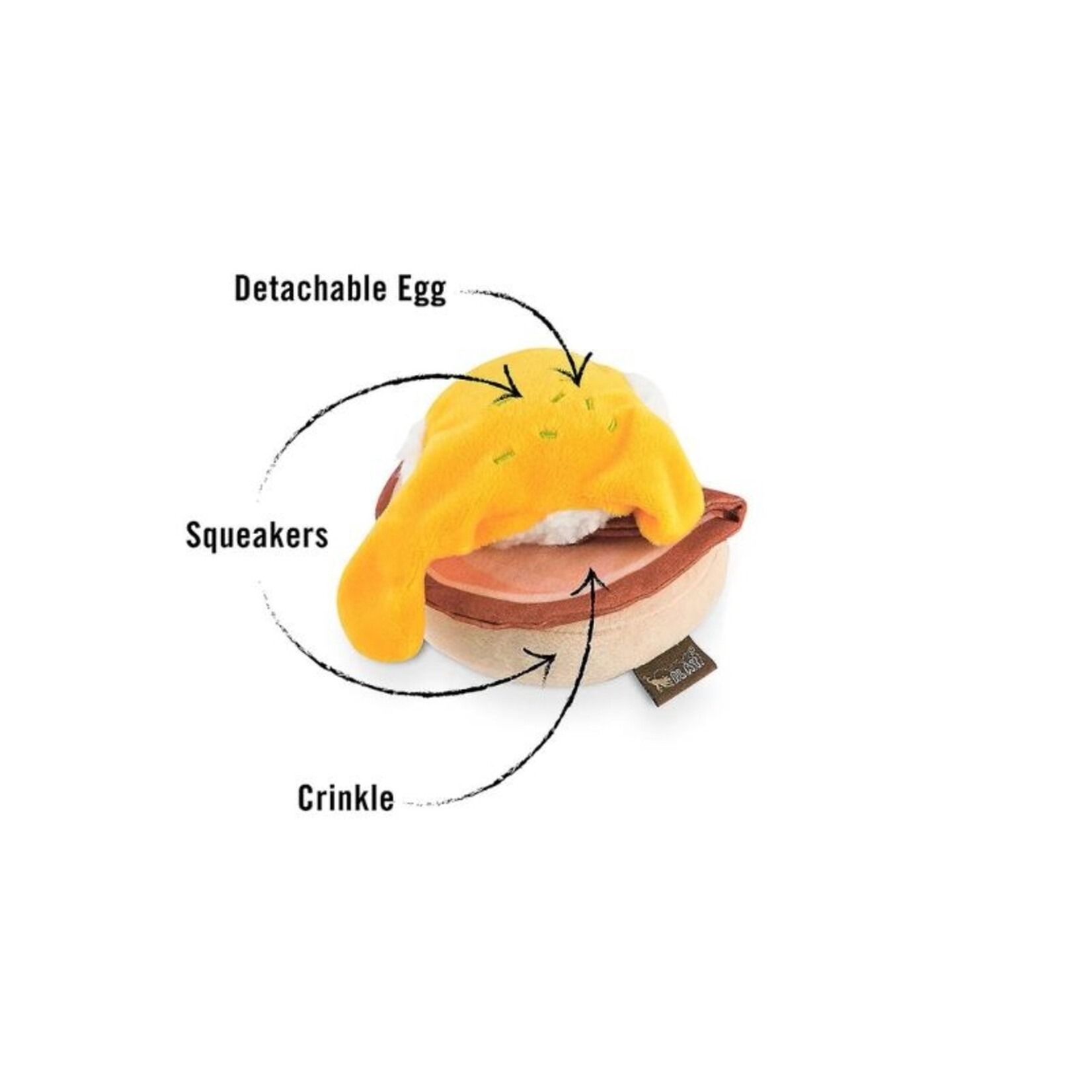 P.L.A.Y. Eggs Benedict - Brunch Collection Dog Toy - P.L.A.Y.
