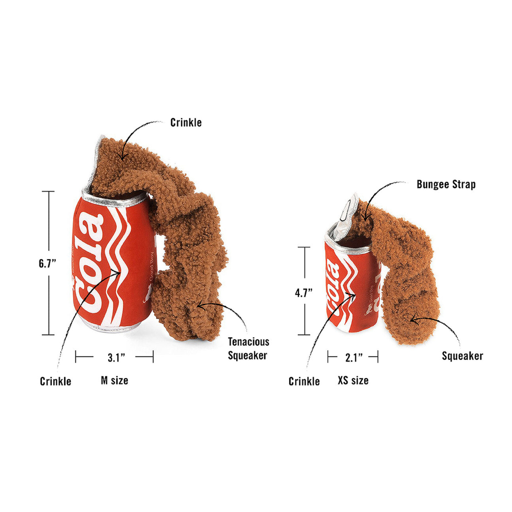 P.L.A.Y. Cola Can - Snack Attack Collection Dog Toy - P.L.A.Y.