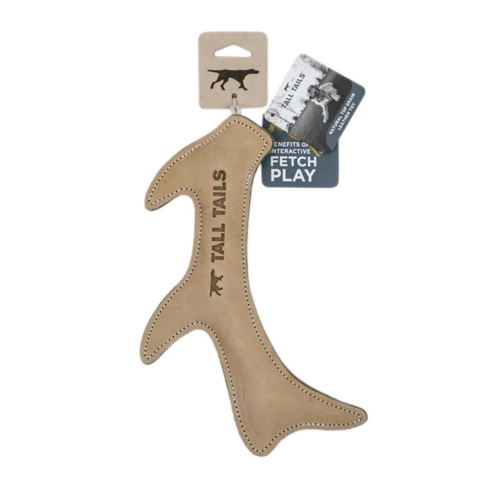 Tall Tails 11” - Antler - Natural Leather - Dog Toy - Tall Tails