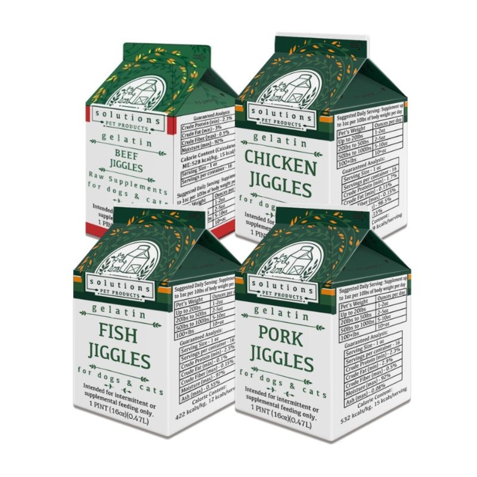 Solutions Pet Products Jiggles - Bone Broth Gelatin - Solutions :